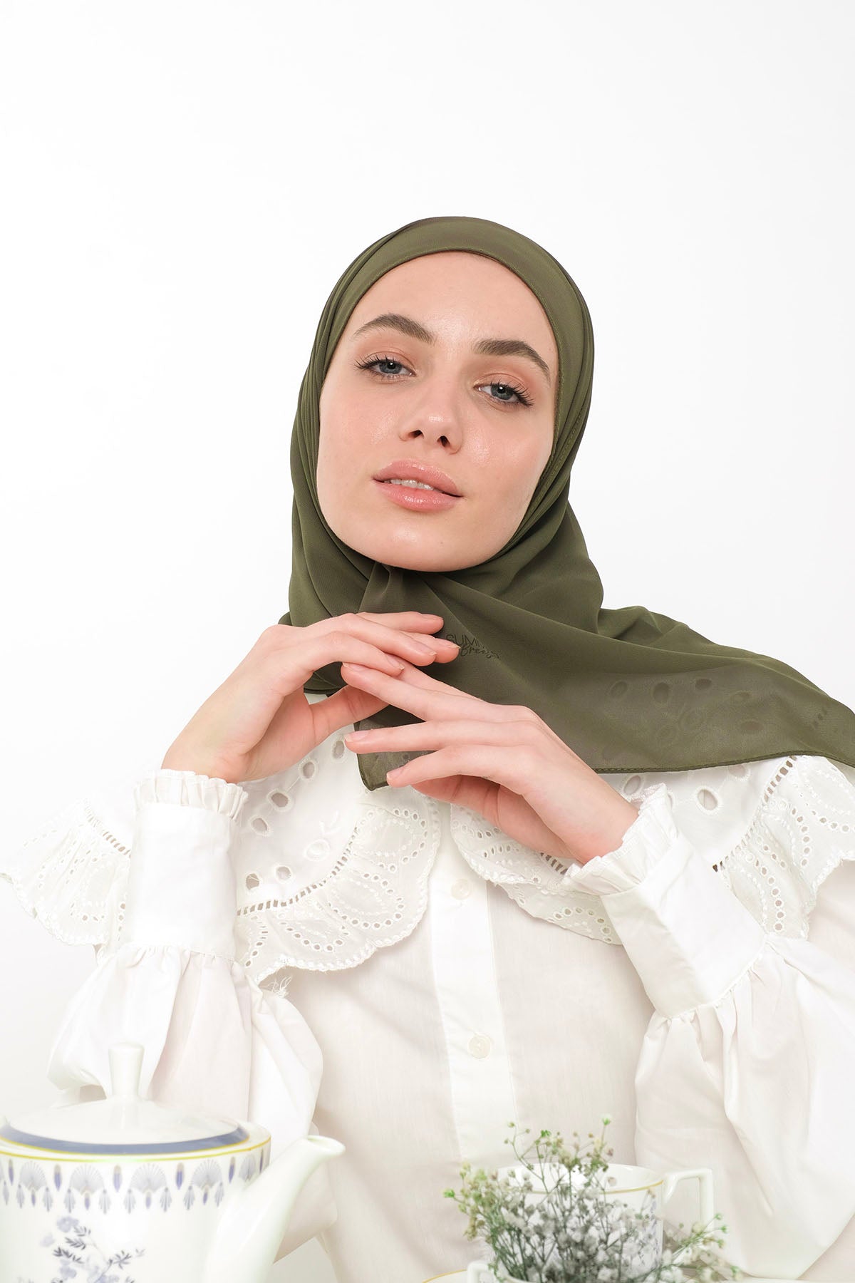 Chiffon Hijab in Avocado  Color