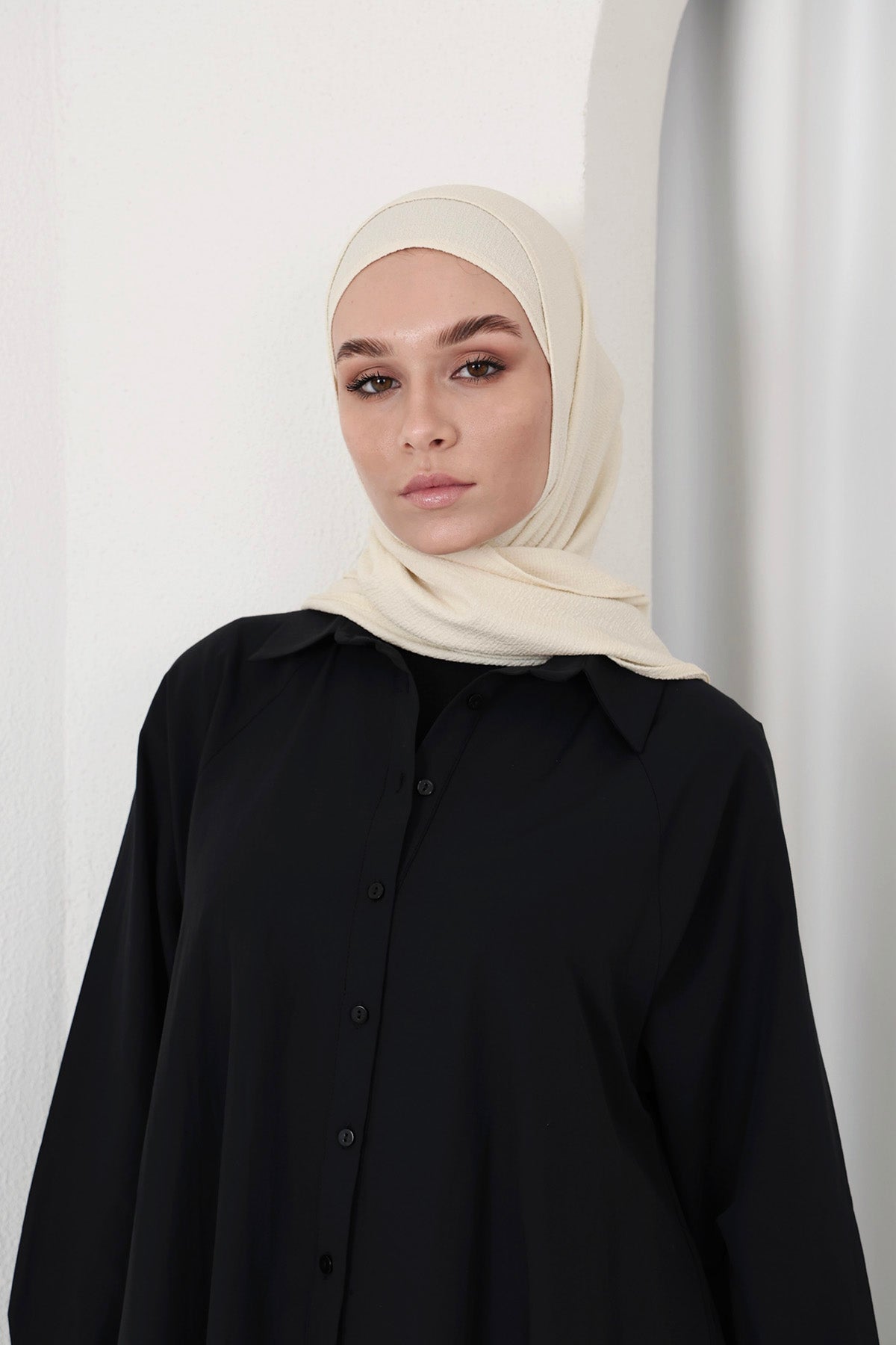 Easy Breezy Hijab in Off-White Color