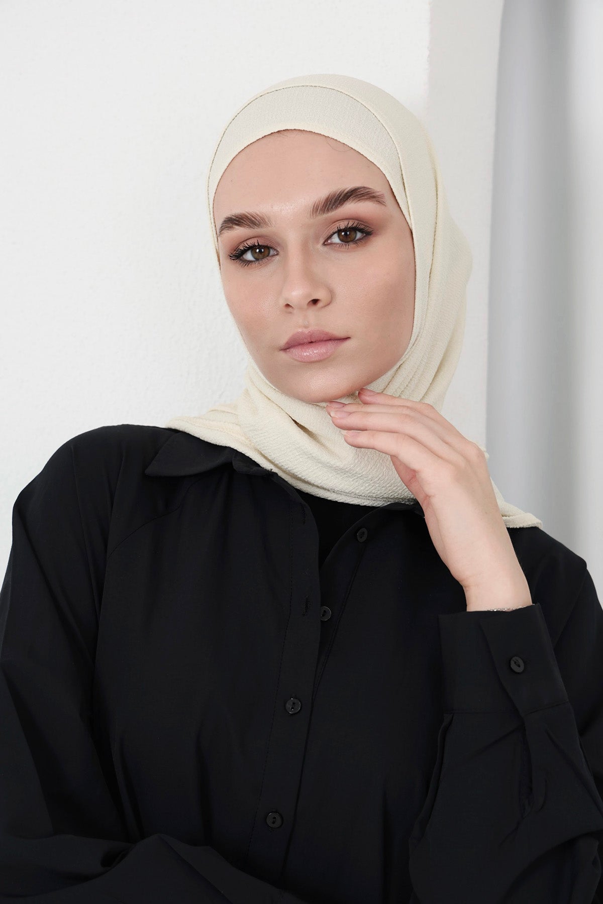 Easy Breezy Hijab in Off-White Color