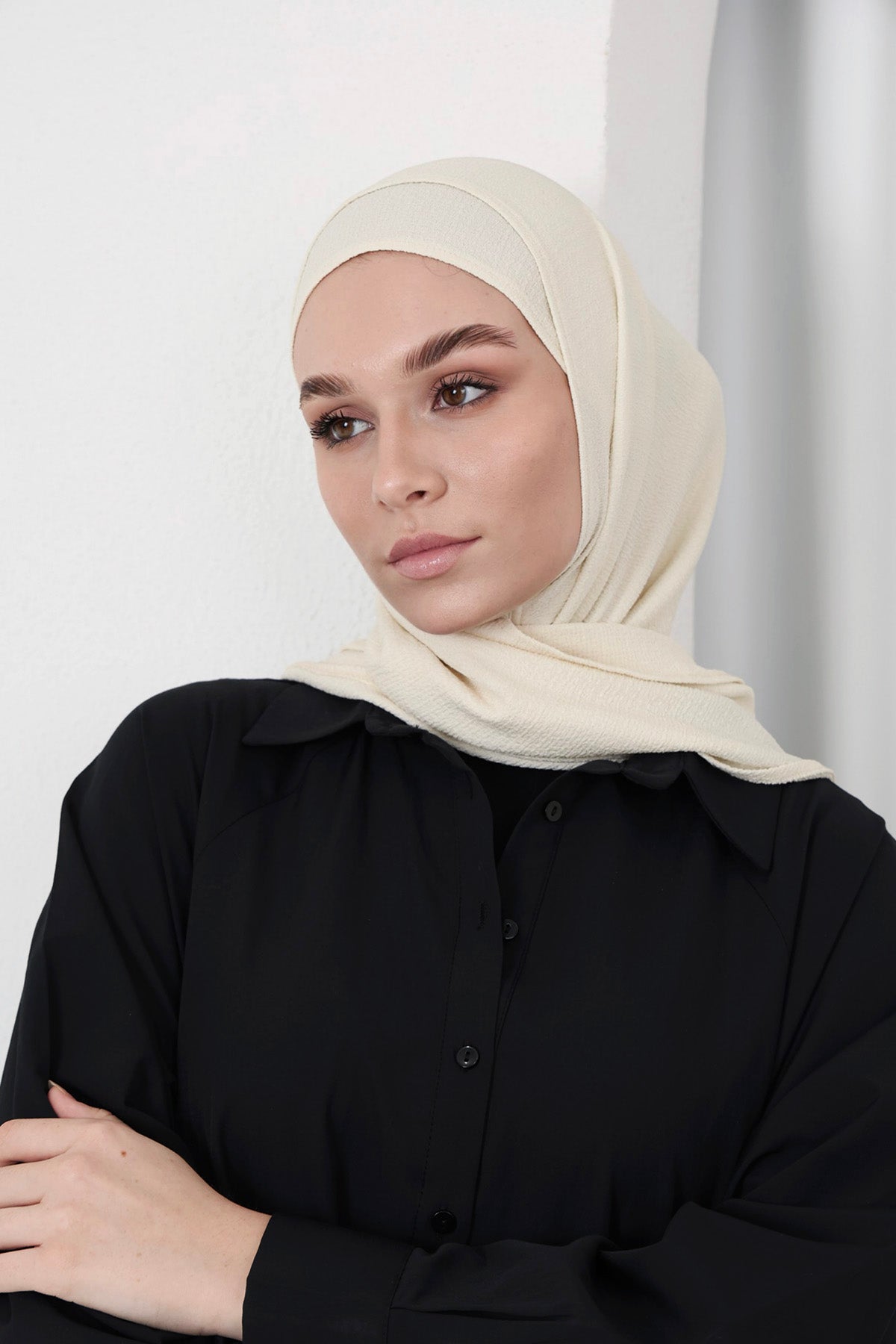 Easy Breezy Hijab in Off-White Color