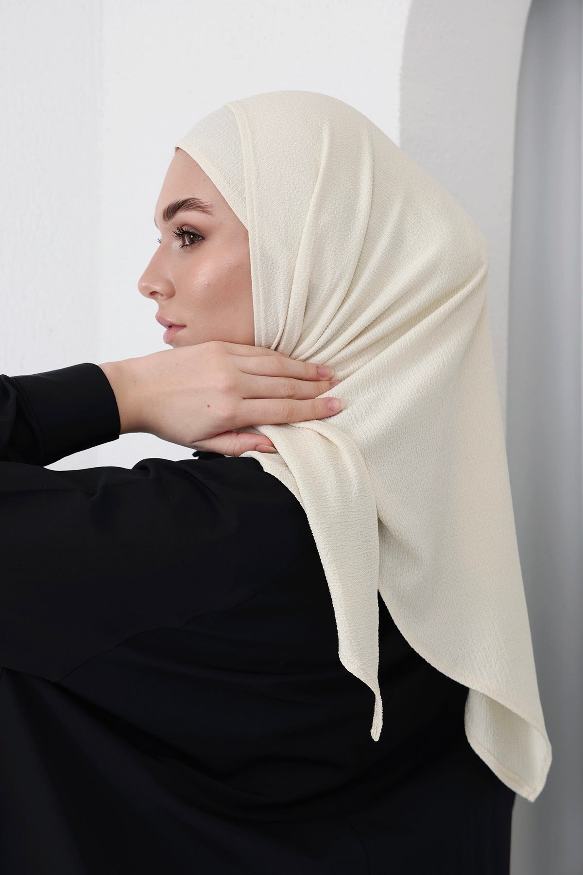 Easy Breezy Hijab in Off-White Color