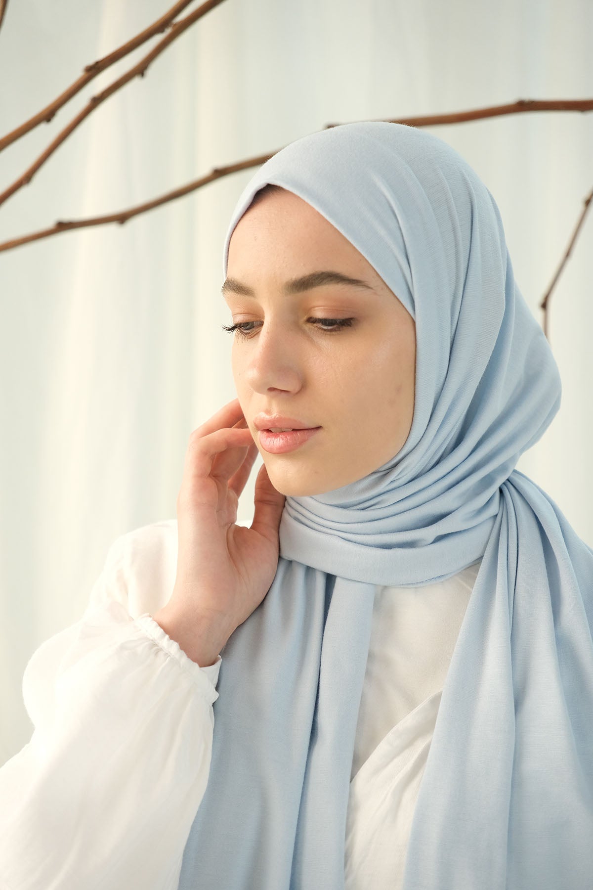 Jersey Hijab in Sky Blue Color