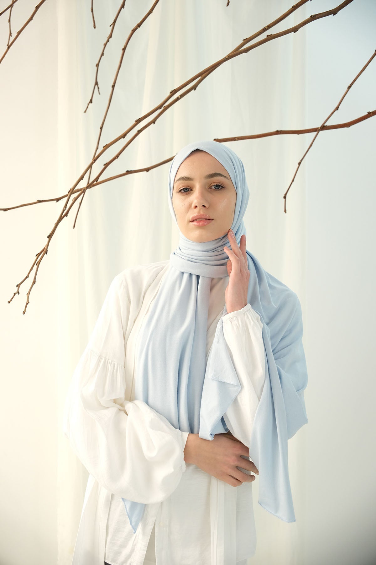 Jersey Hijab in Sky Blue Color