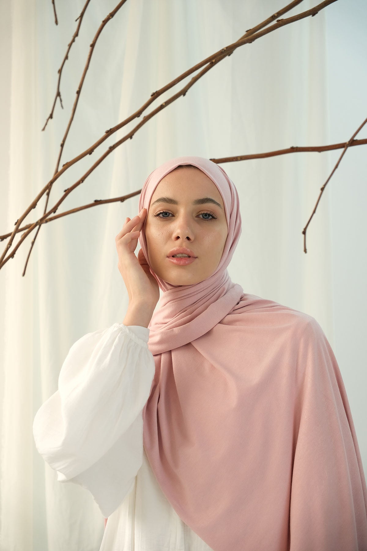 Jersey Hijab in Cavern Pink Color