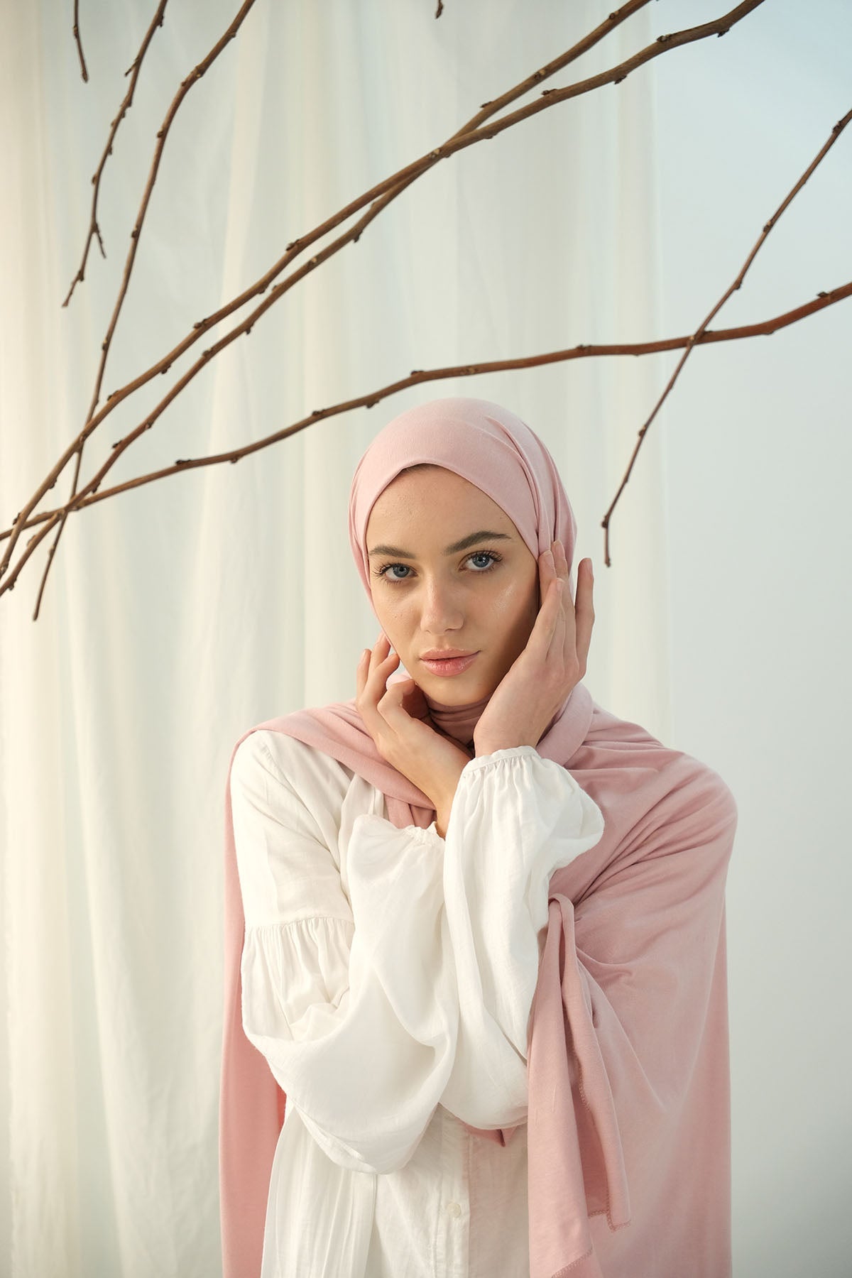 Jersey Hijab in Cavern Pink Color