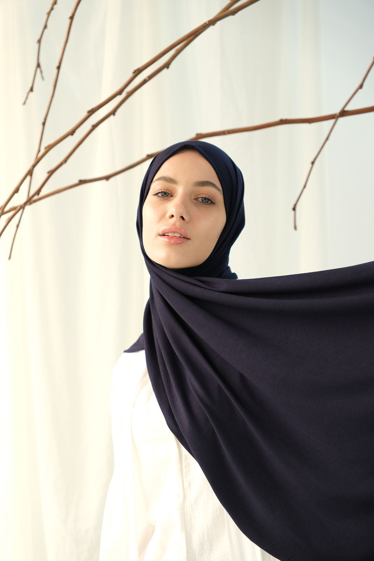 Jersey Hijab in Navy Blue Color