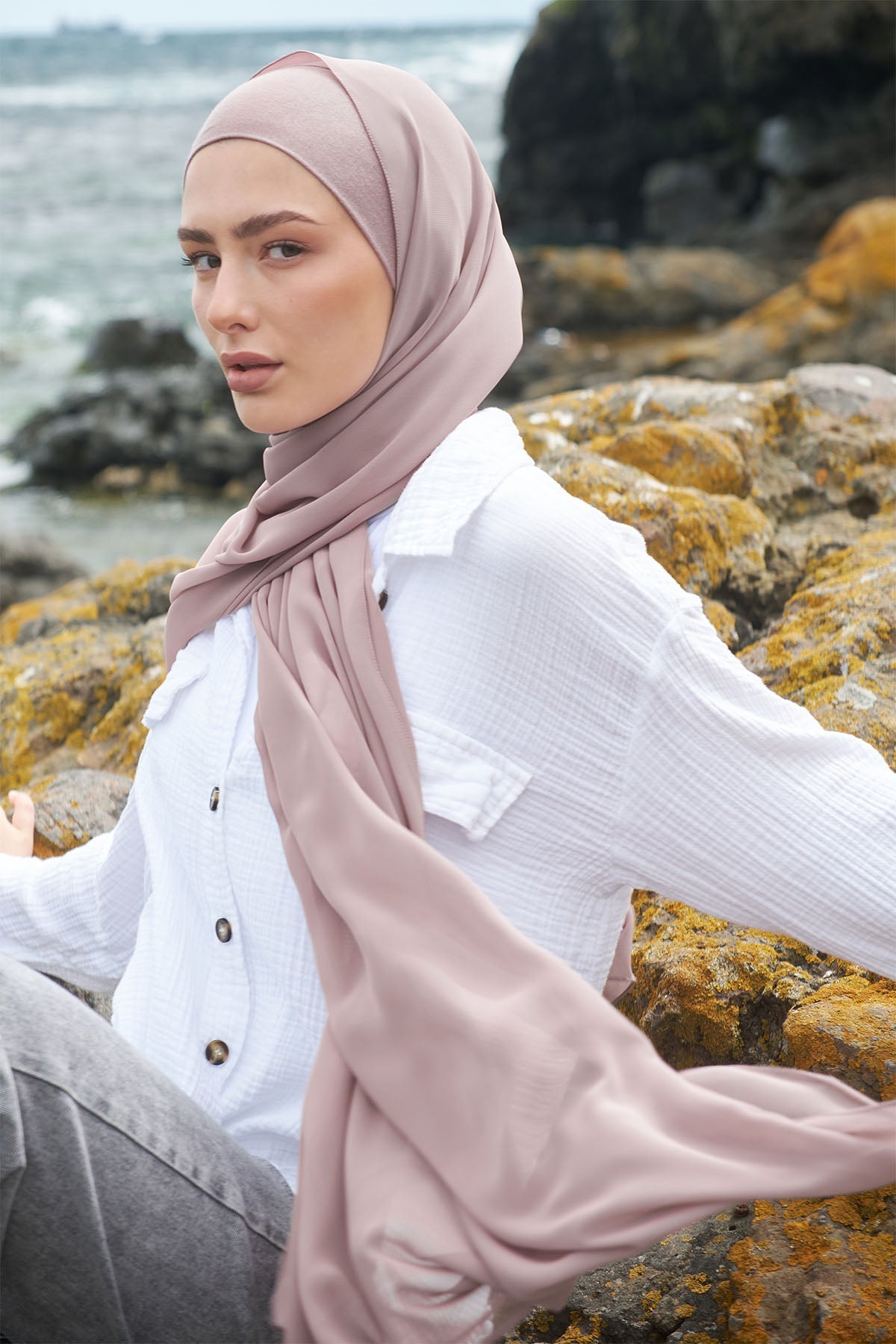 Chiffon Hijab in Lily  Color