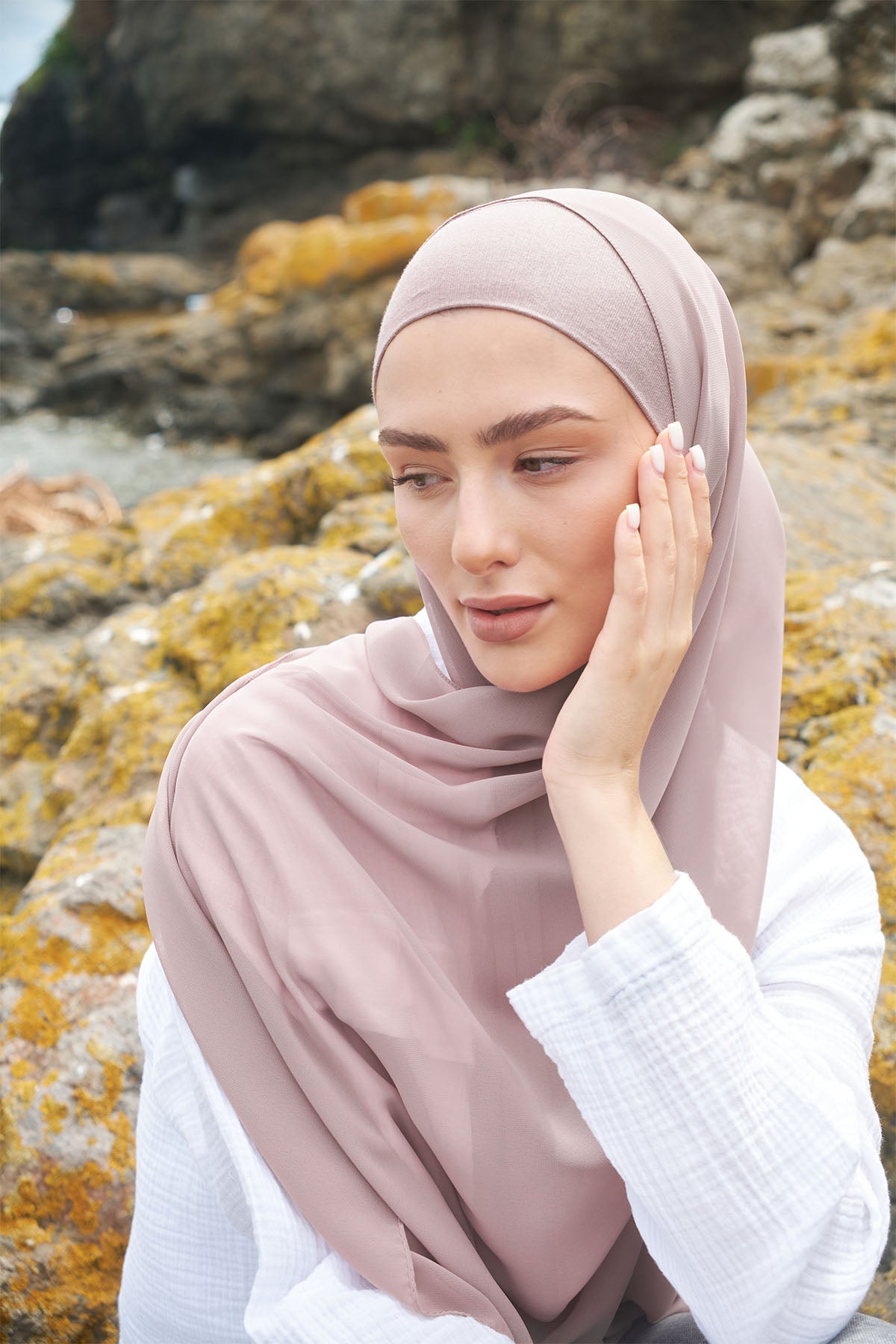 Chiffon Hijab in Lily  Color