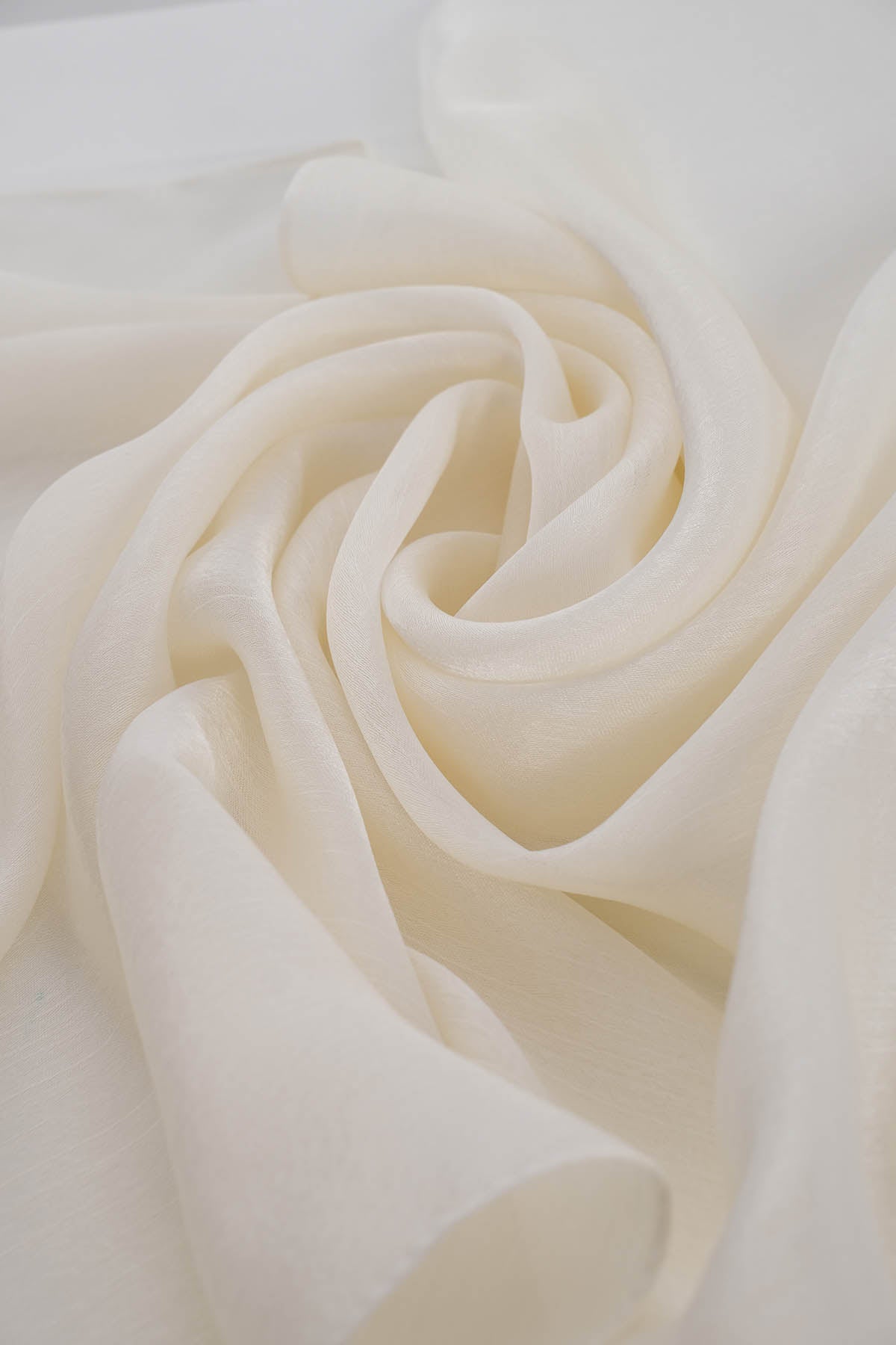 Satin Crepe Hijab in Off-White Color