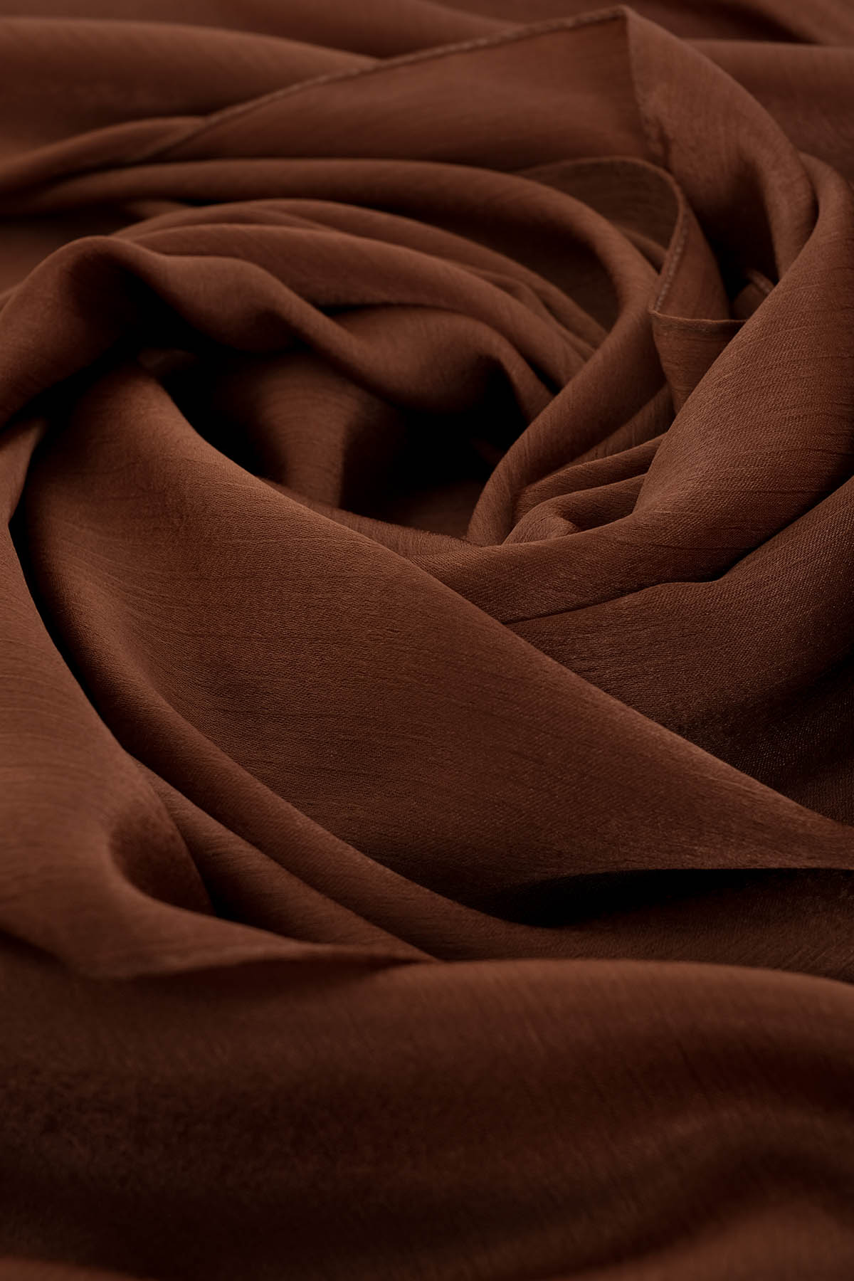 Satin Crepe Hijab in Cocoa Color