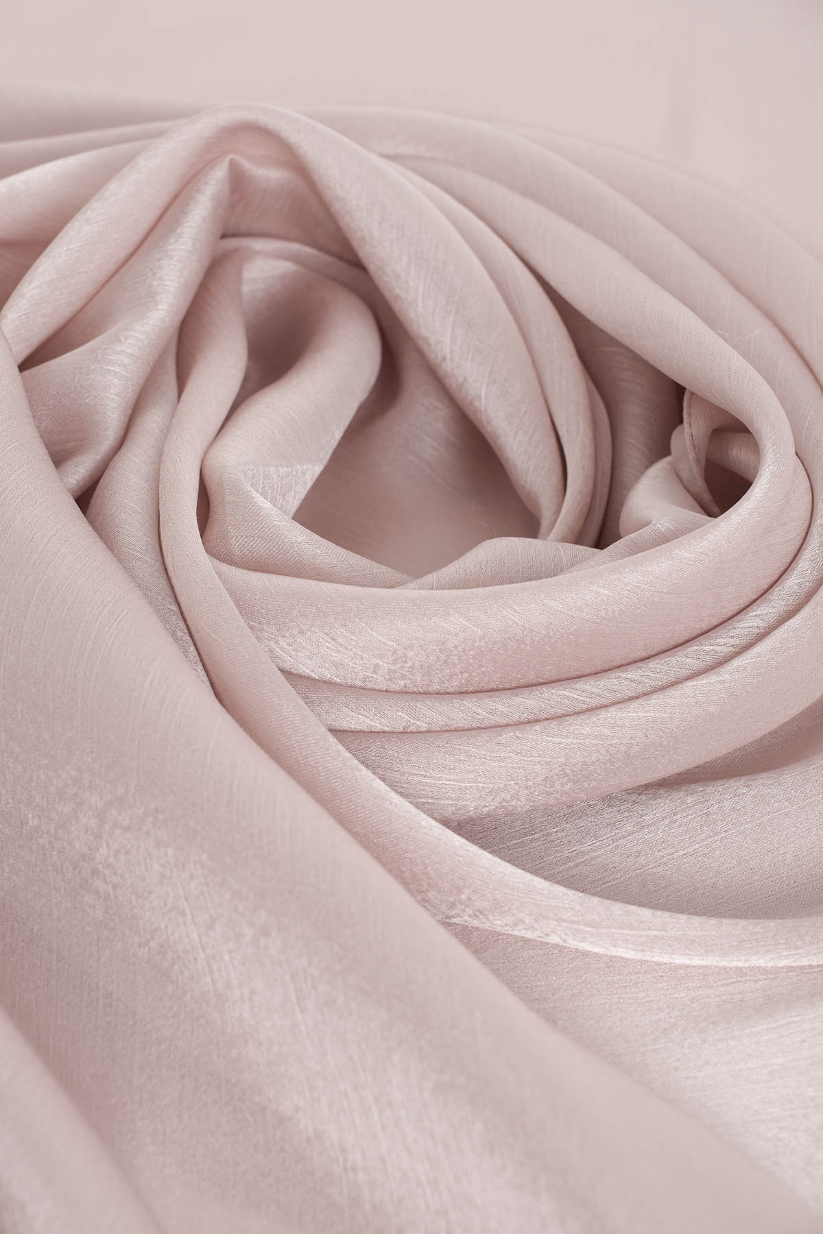 Satin Crepe Hijab in Rose Gold Color