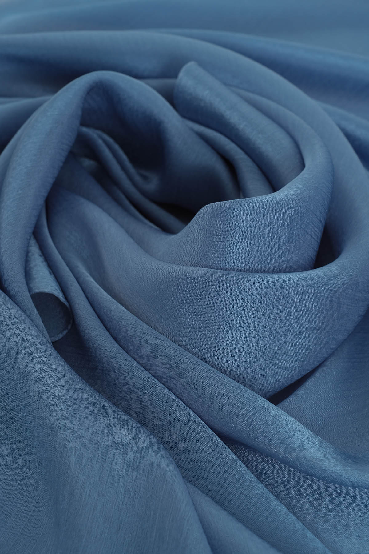 Satin Crepe Hijab in Moonstone Blue Color