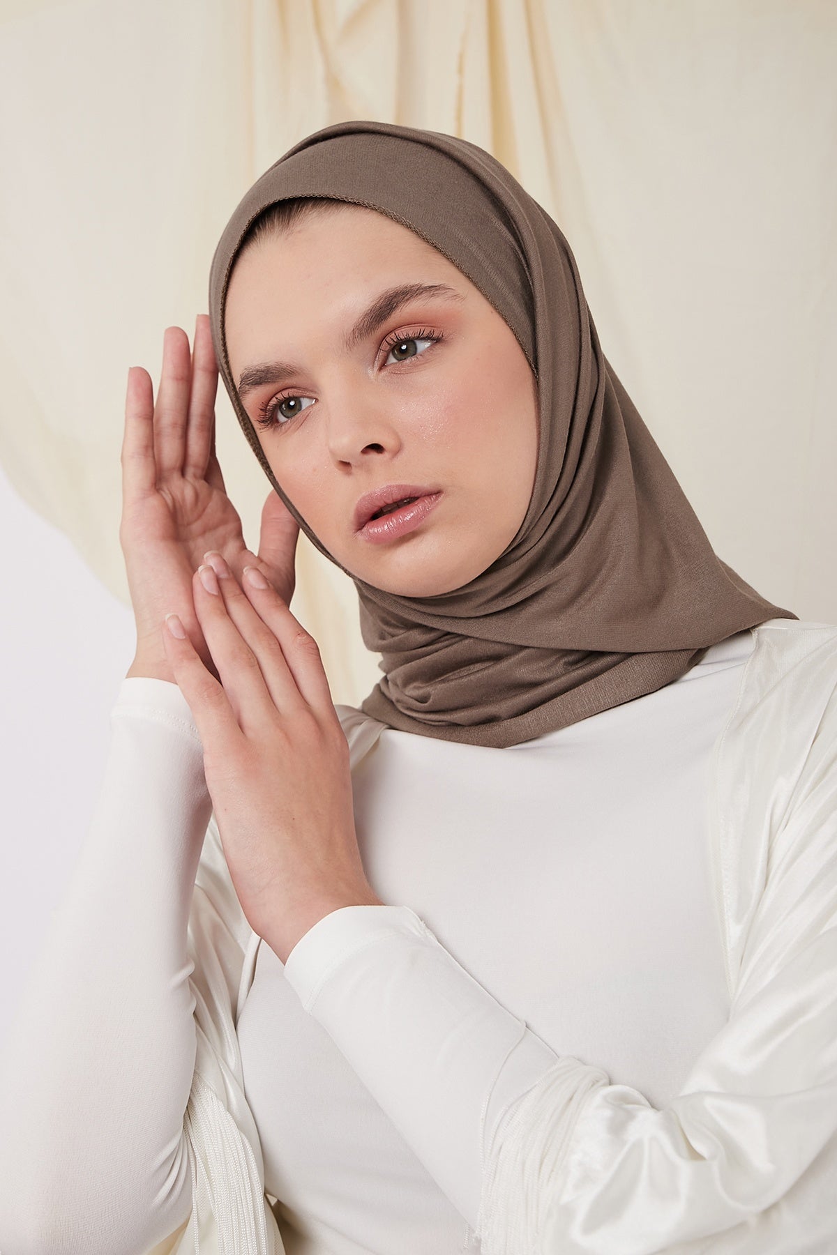 Jersey Hijab in Sand Dune Color