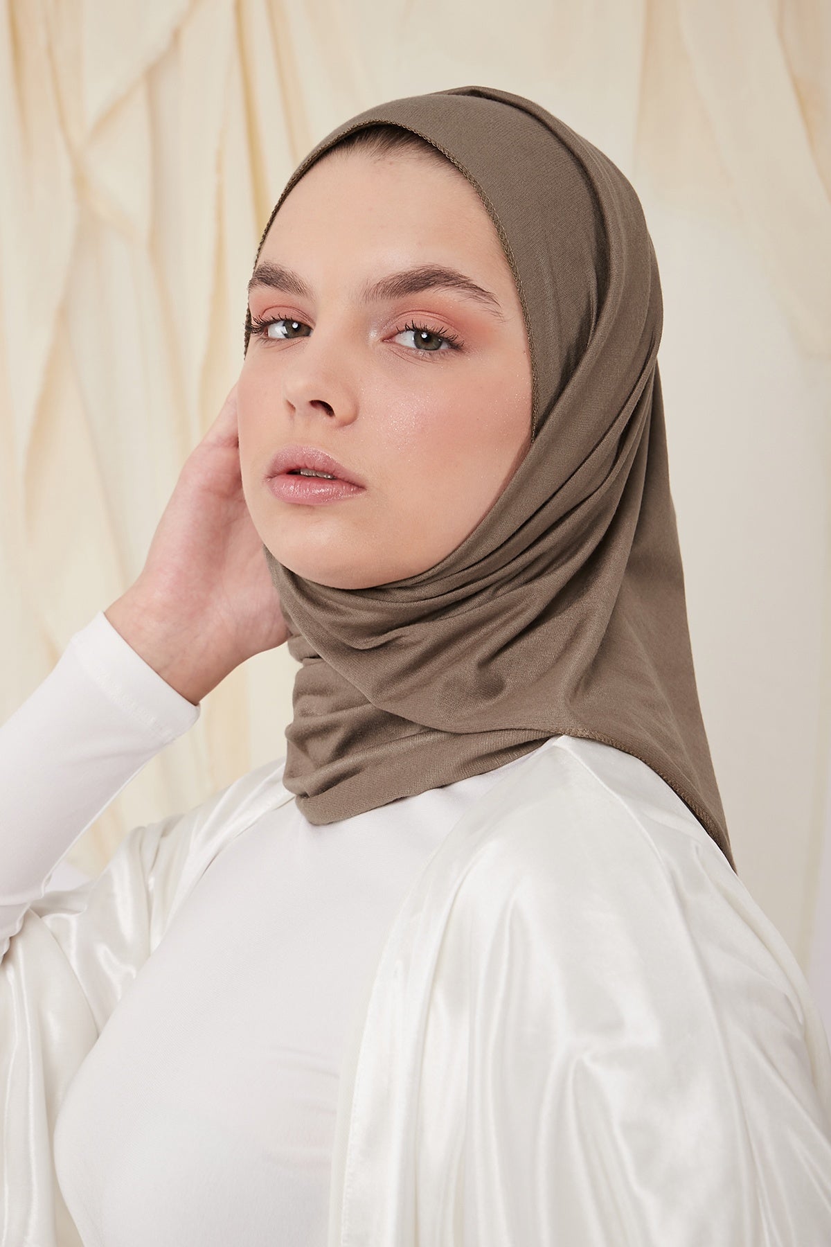 Jersey Hijab in Sand Dune Color