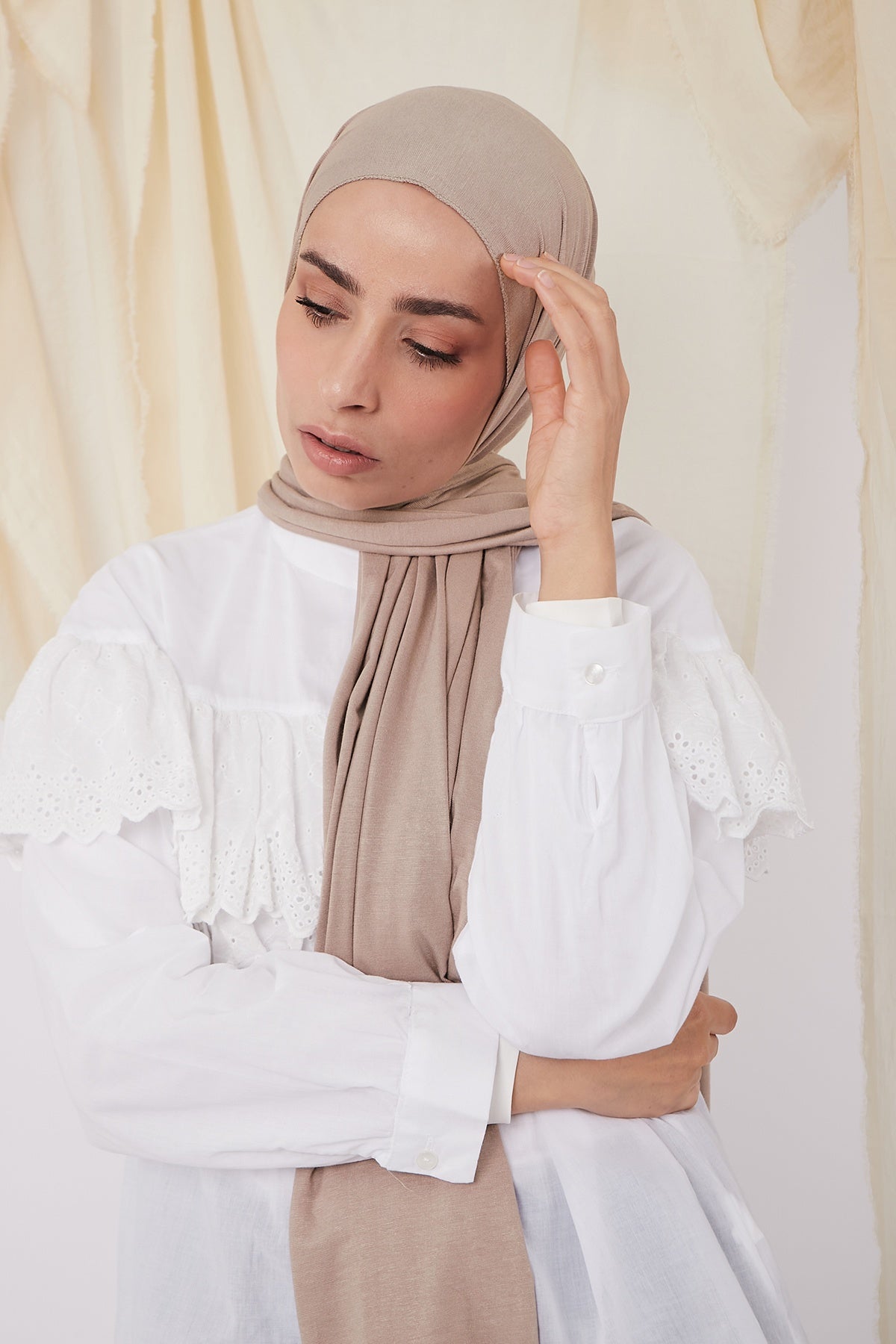 Jersey Hijab in Nude Color