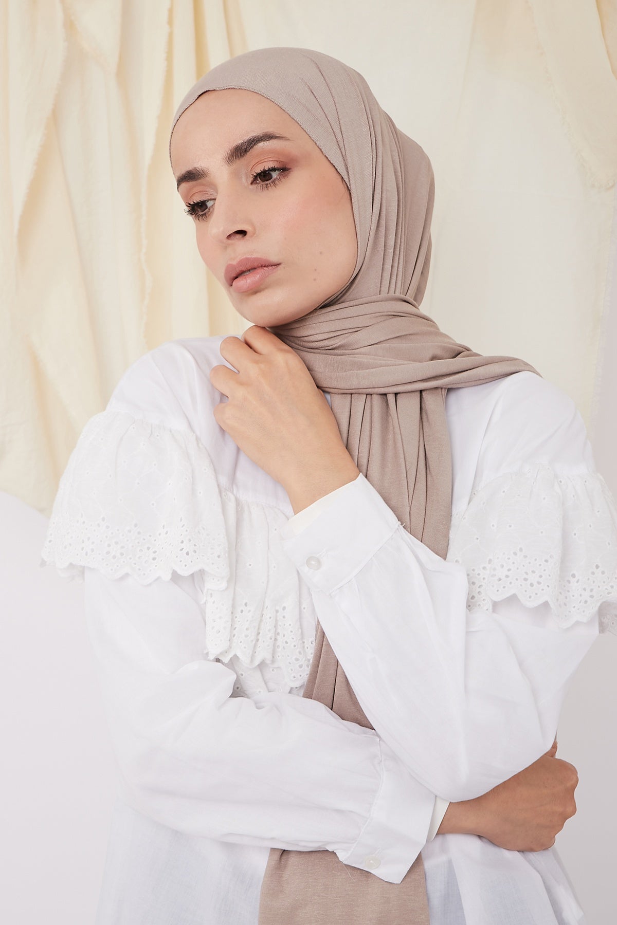 Jersey Hijab in Nude Color