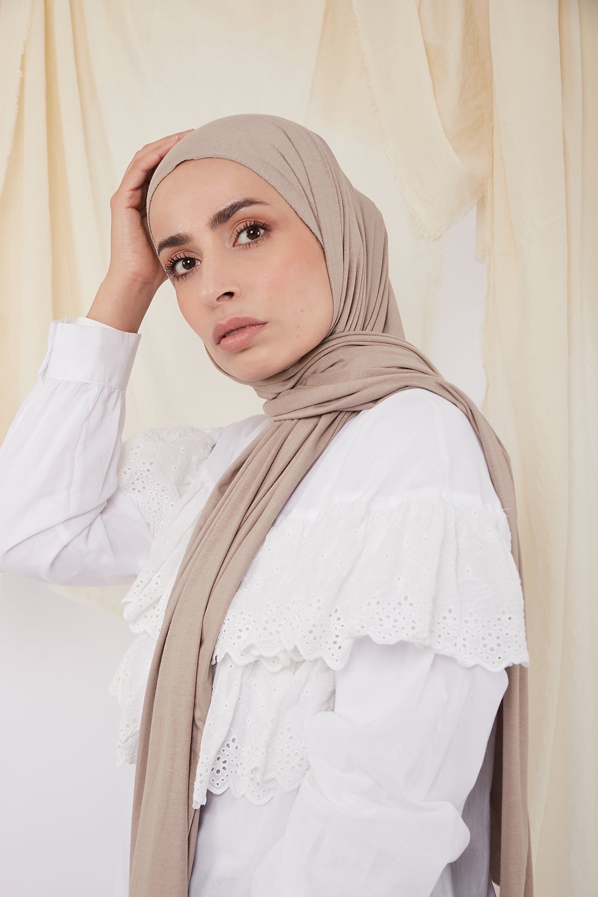 Jersey Hijab in Nude Color