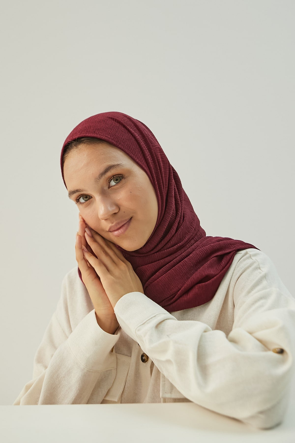 Cashmere Hijab in Persian Plum  Color