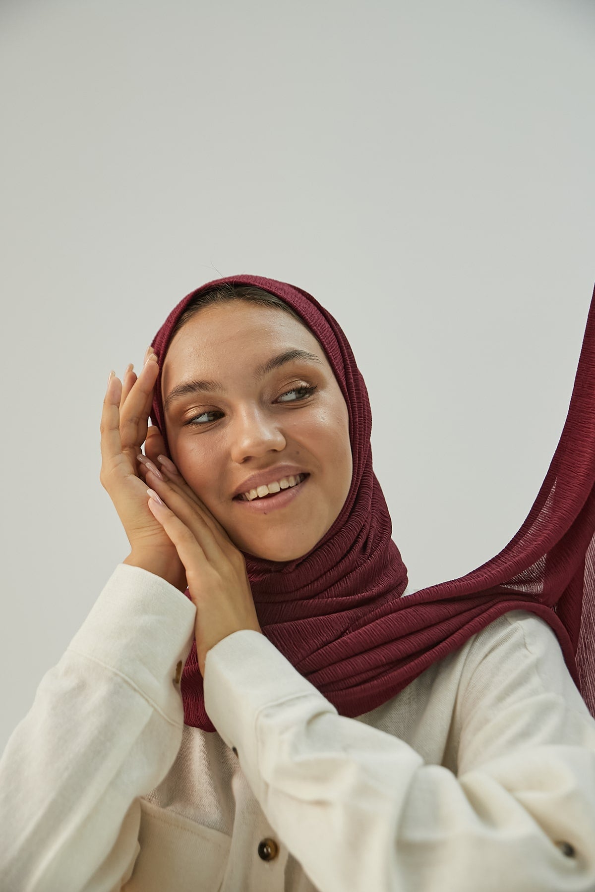 Cashmere Hijab in Persian Plum  Color