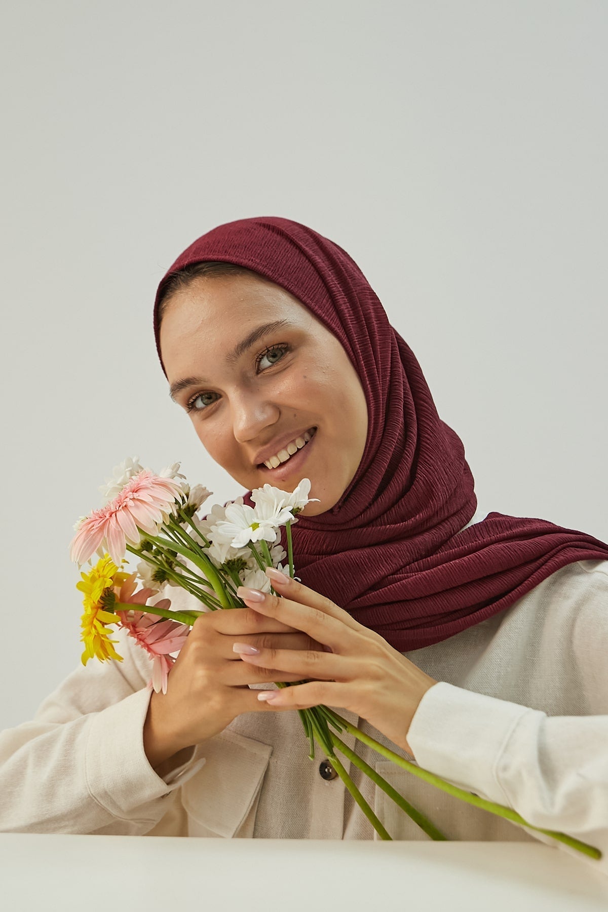 Cashmere Hijab in Persian Plum  Color