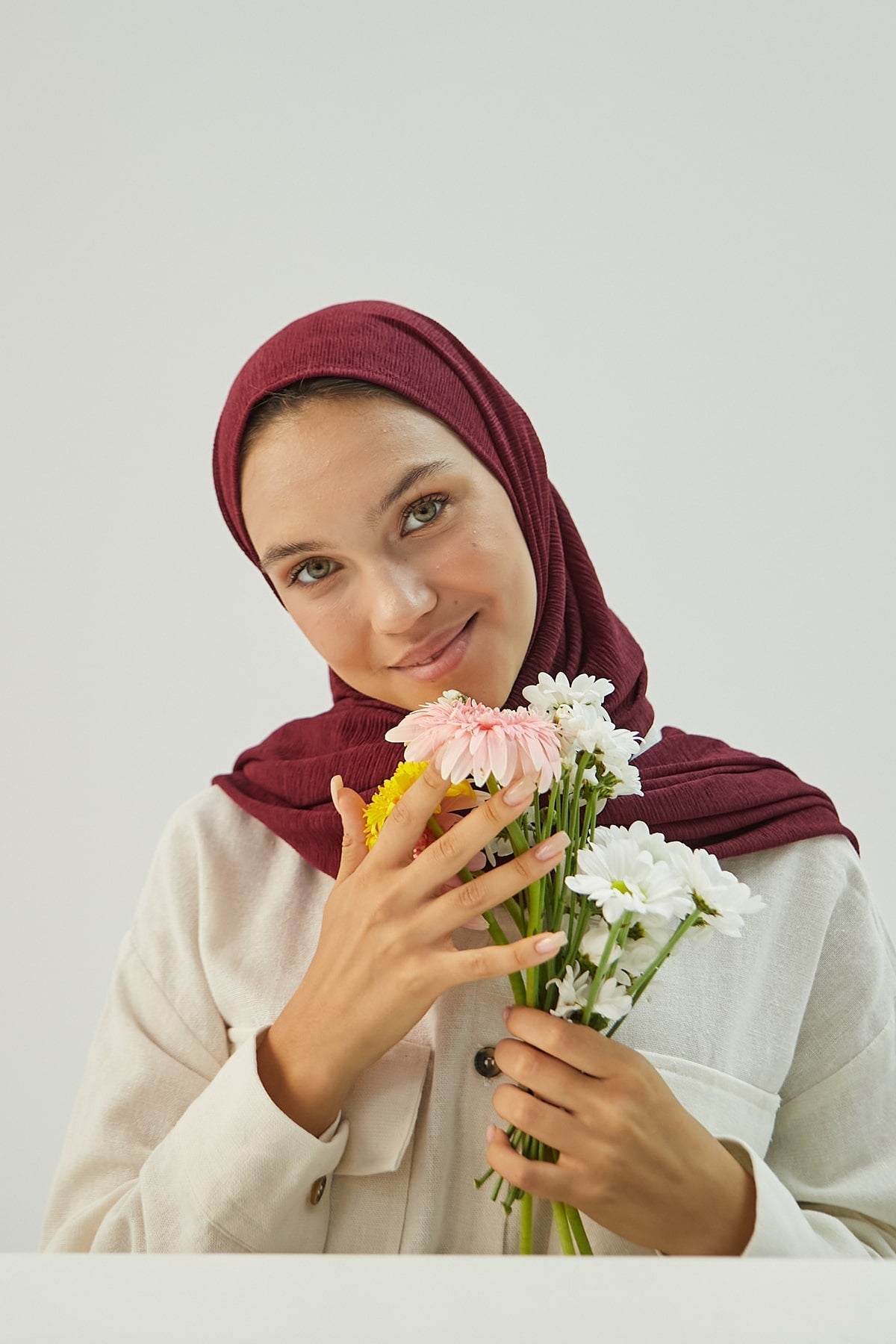 Cashmere Hijab in Persian Plum  Color