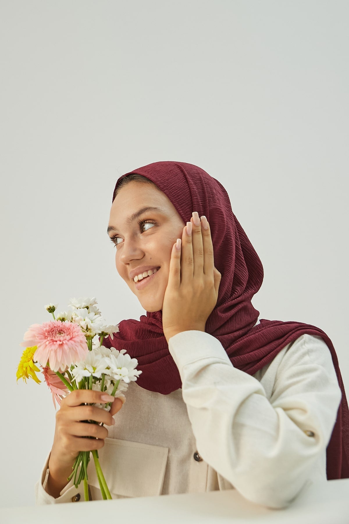 Cashmere Hijab in Persian Plum  Color