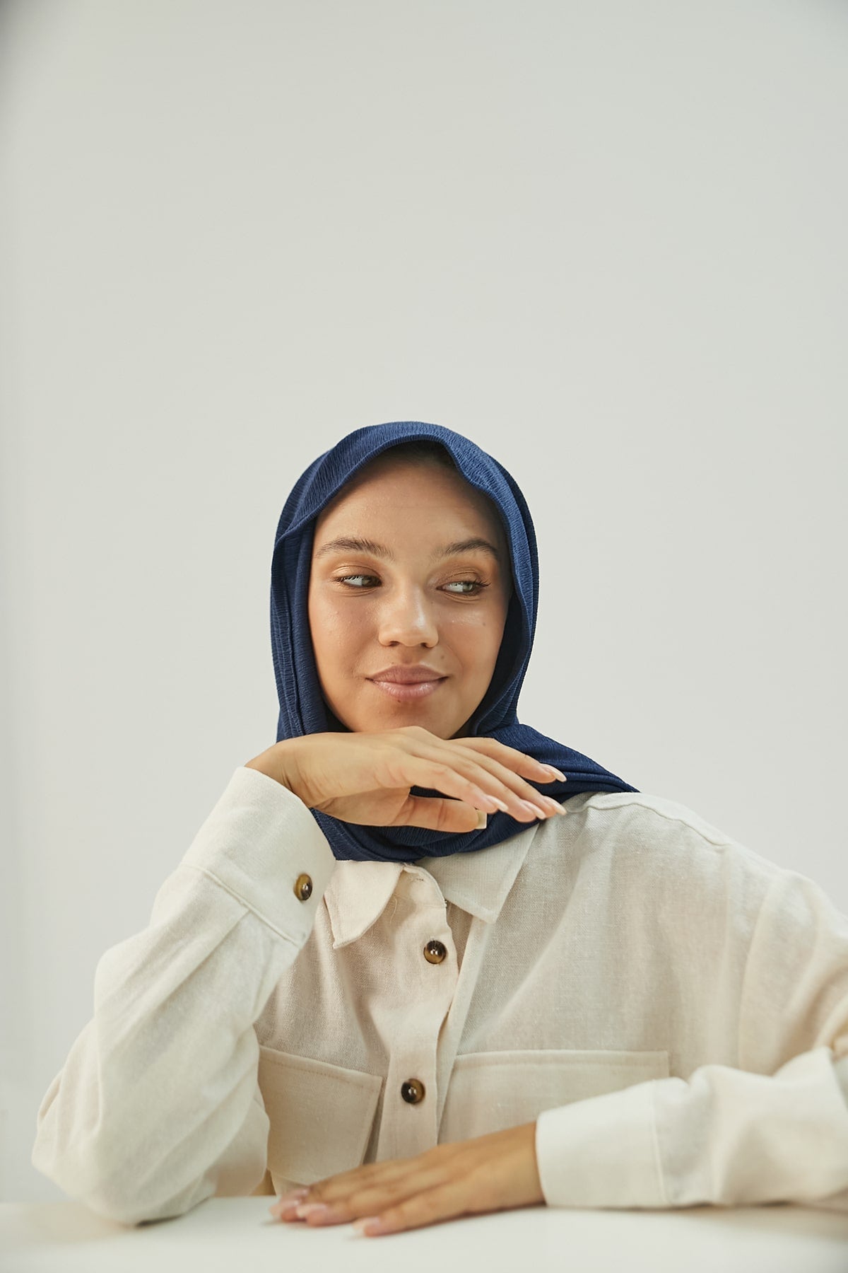 Cashmere Hijab in Rhino  Color