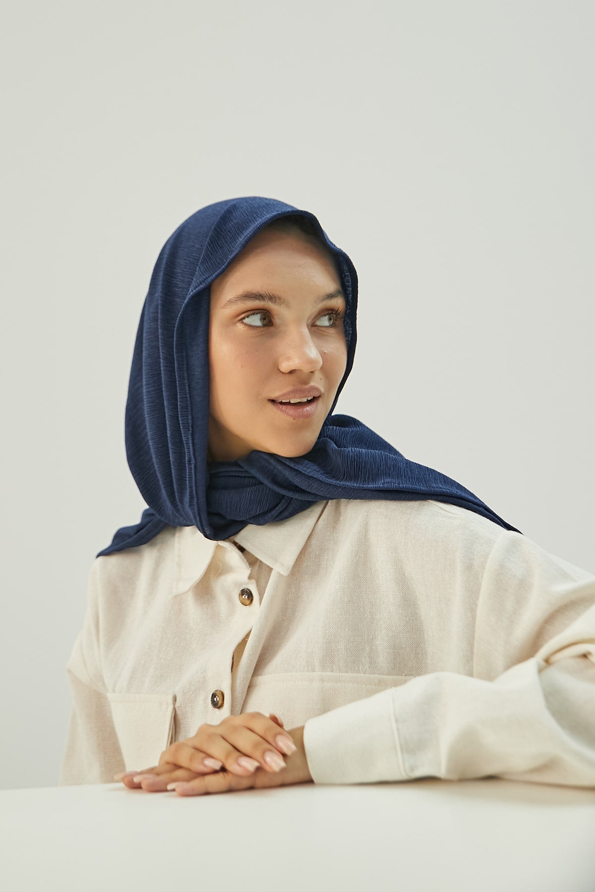 Cashmere Hijab in Rhino  Color