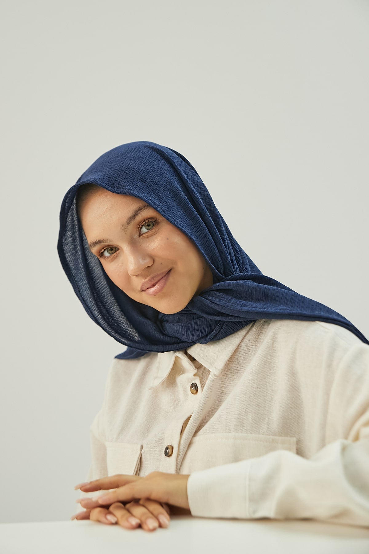 Cashmere Hijab in Rhino  Color