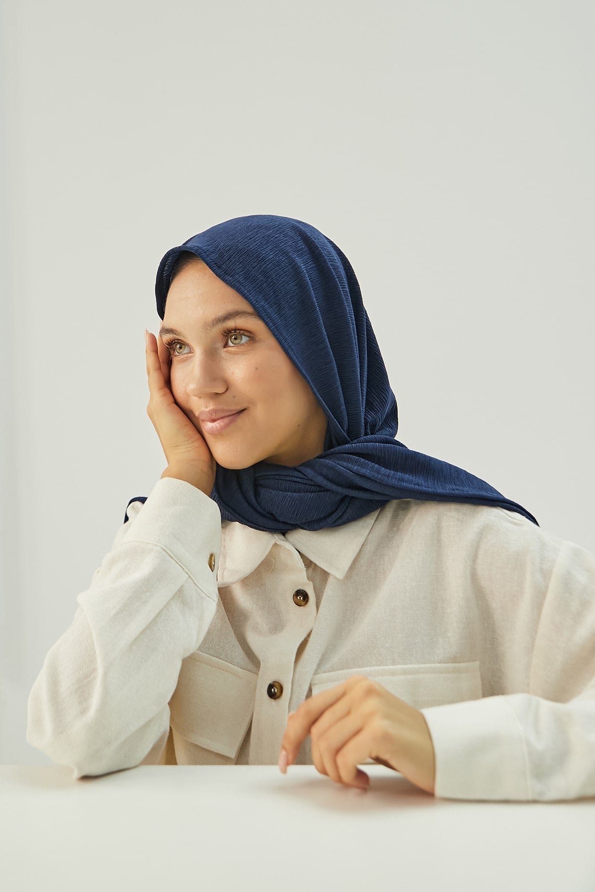 Cashmere Hijab in Rhino  Color