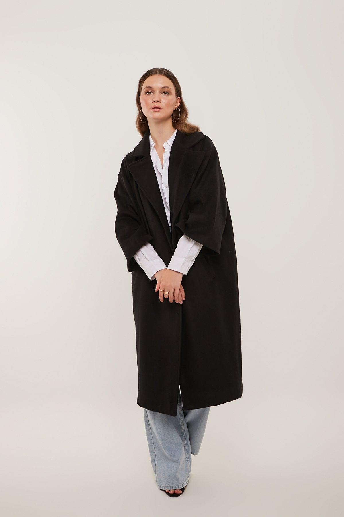 Oversized Cozy Coat in Black Color