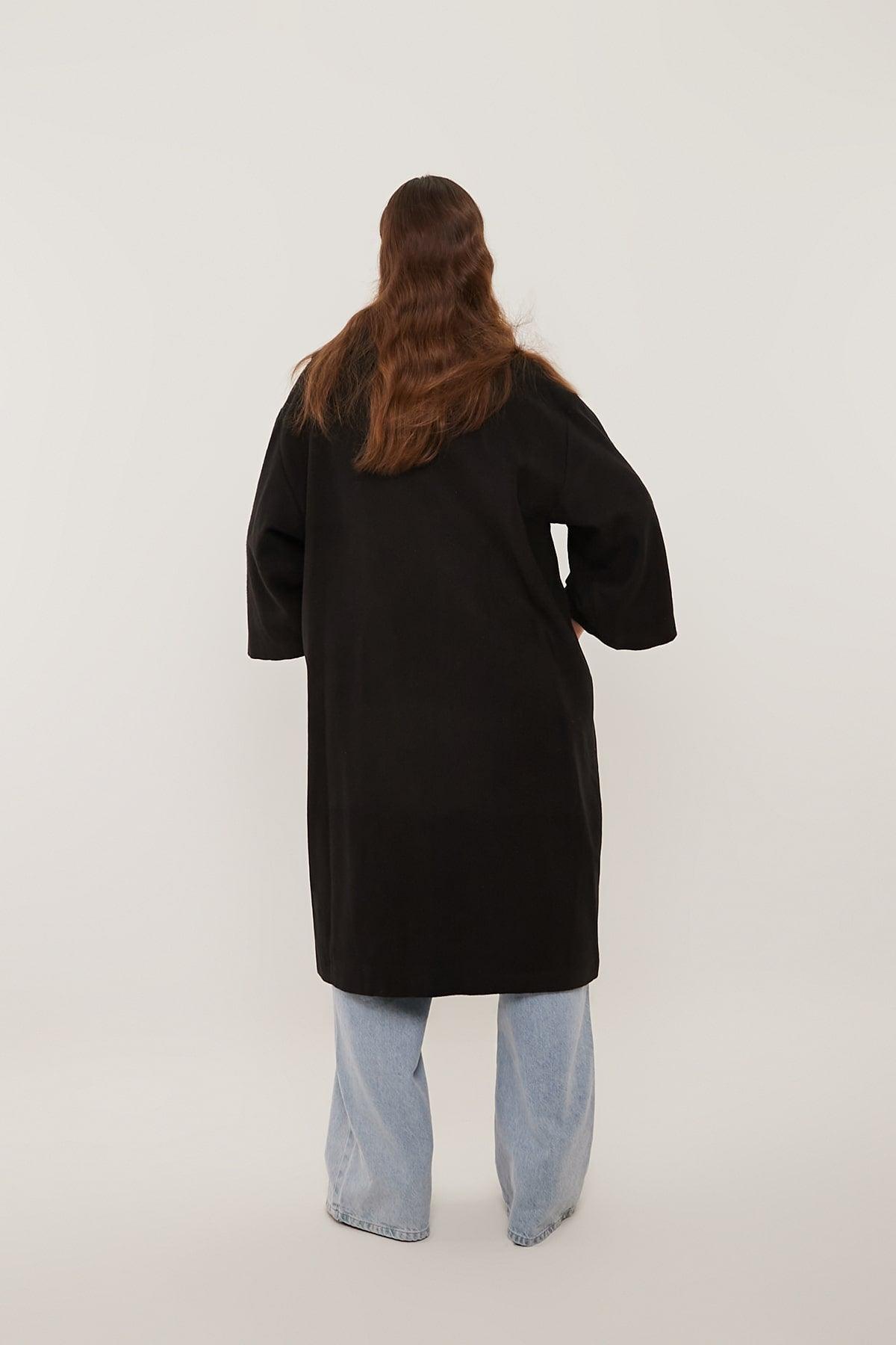 Oversized Cozy Coat in Black Color