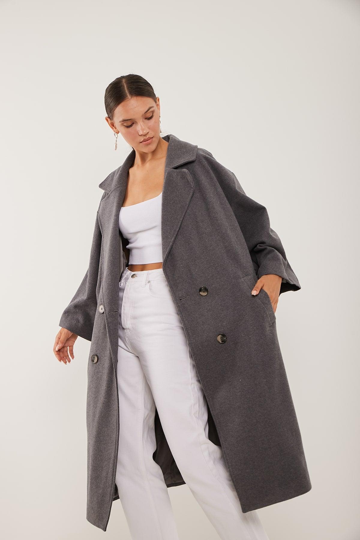 Oversized Cozy Coat in Gray Color