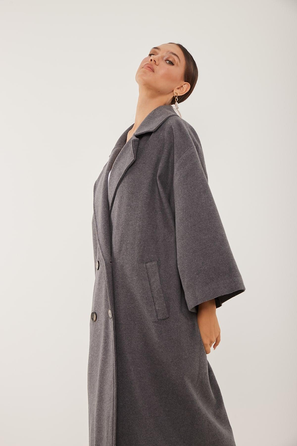 Oversized Cozy Coat in Gray Color