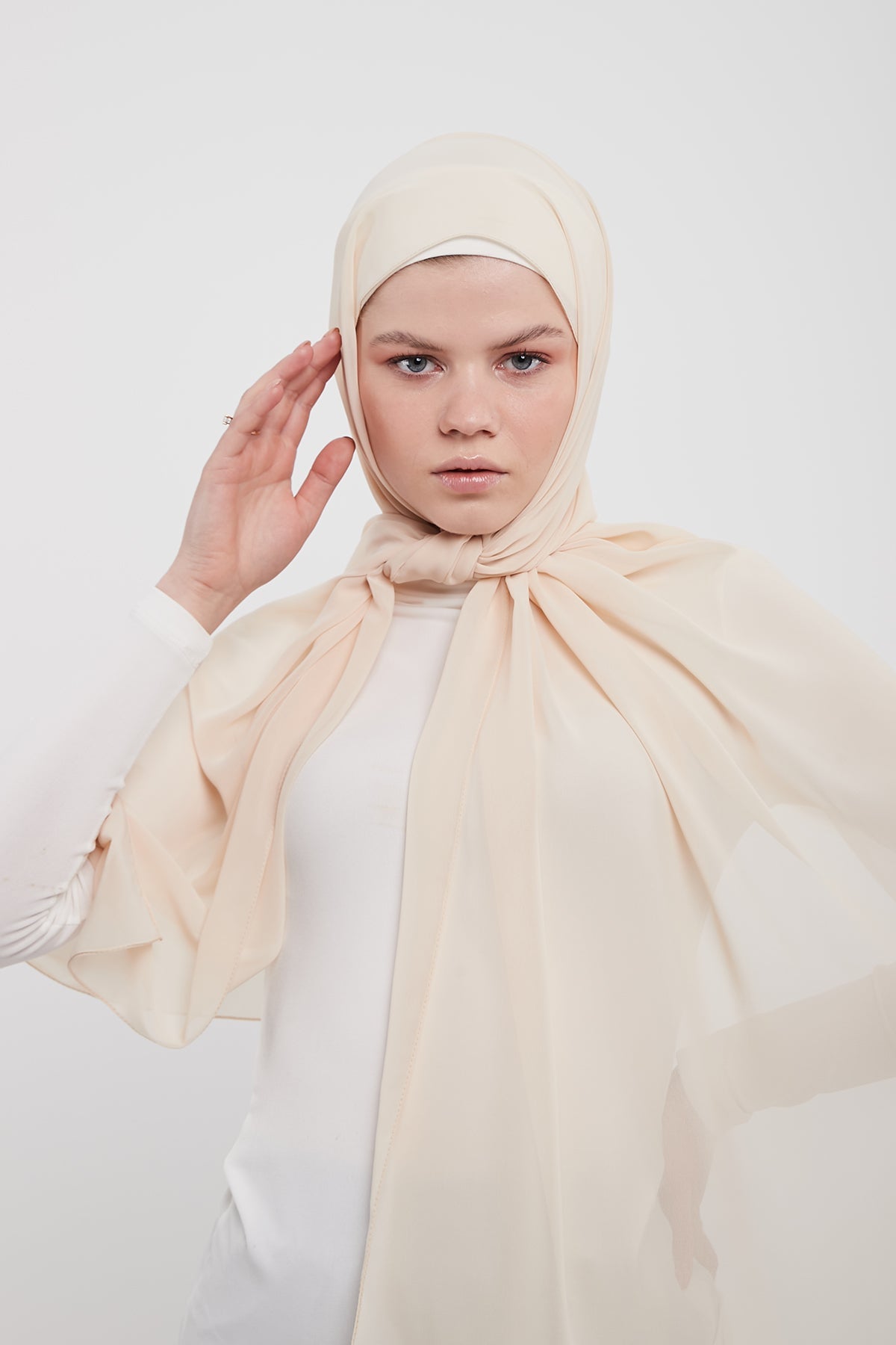 Chiffon Hijab in Sandy Beach Color