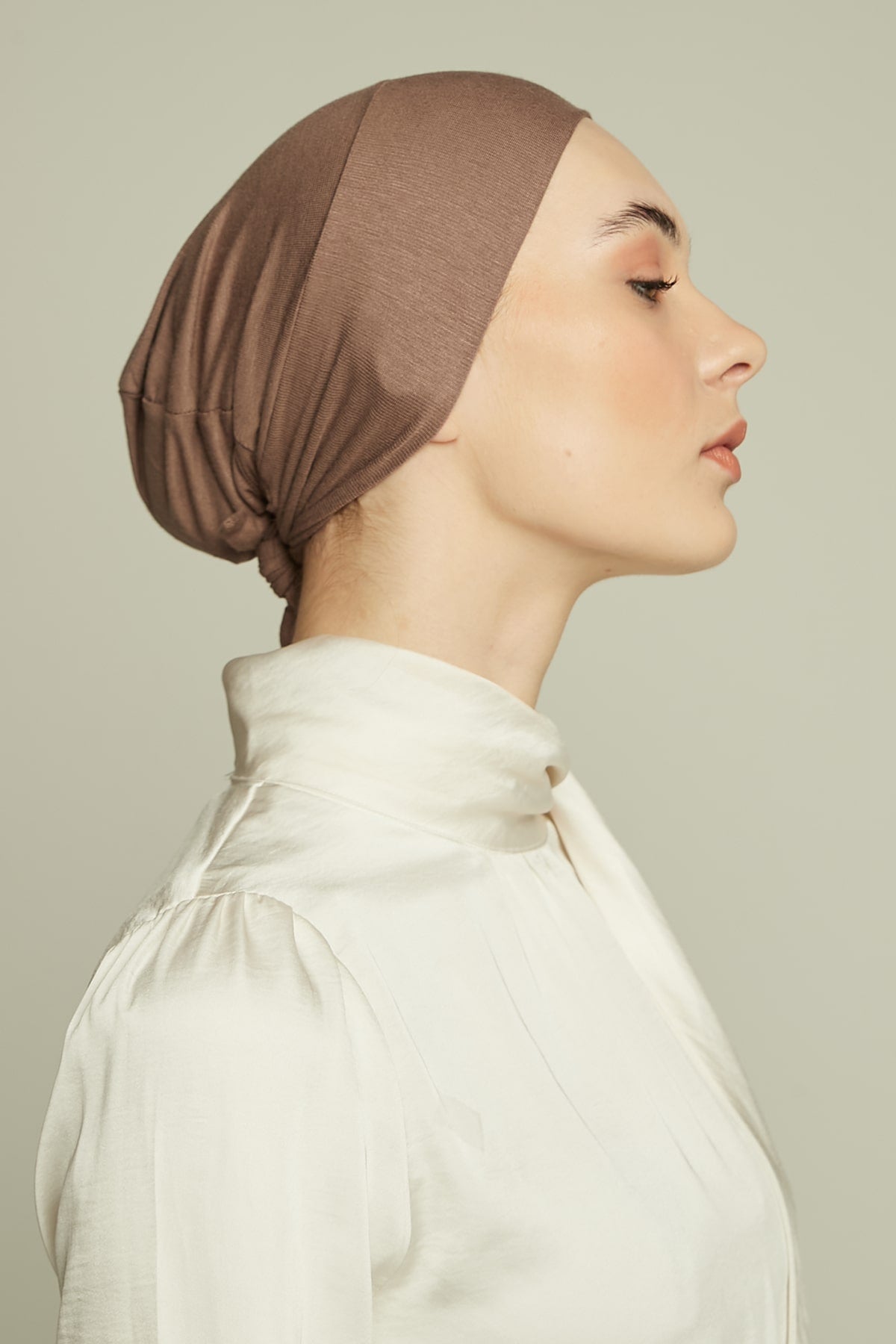 Hat Underscarf in French Beige Color