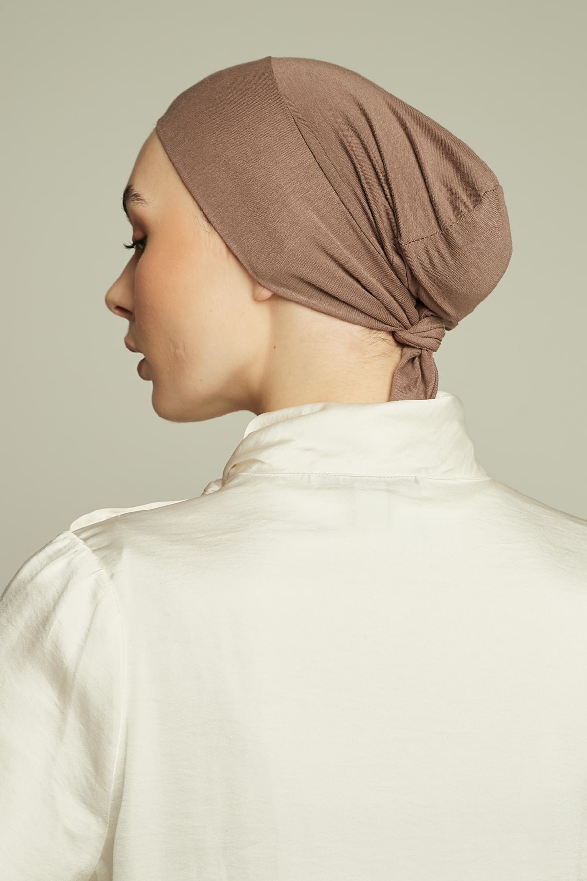 Hat Underscarf in French Beige Color