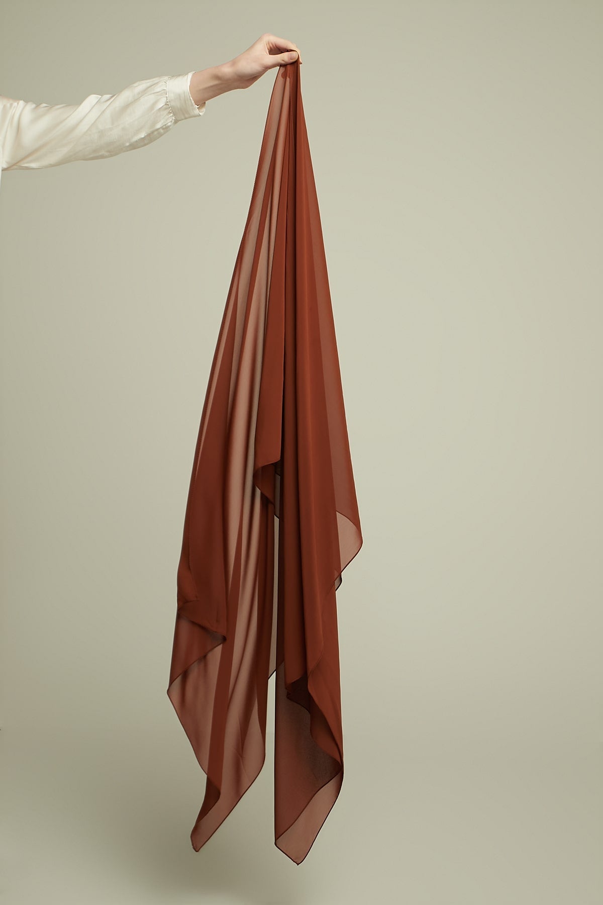 Chiffon Hijab in Walnut  Color