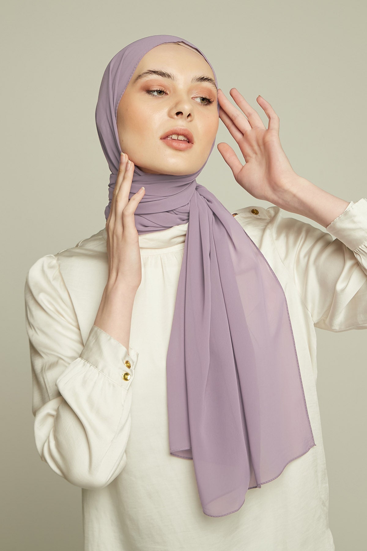 Chiffon Hijab in Venus  Color