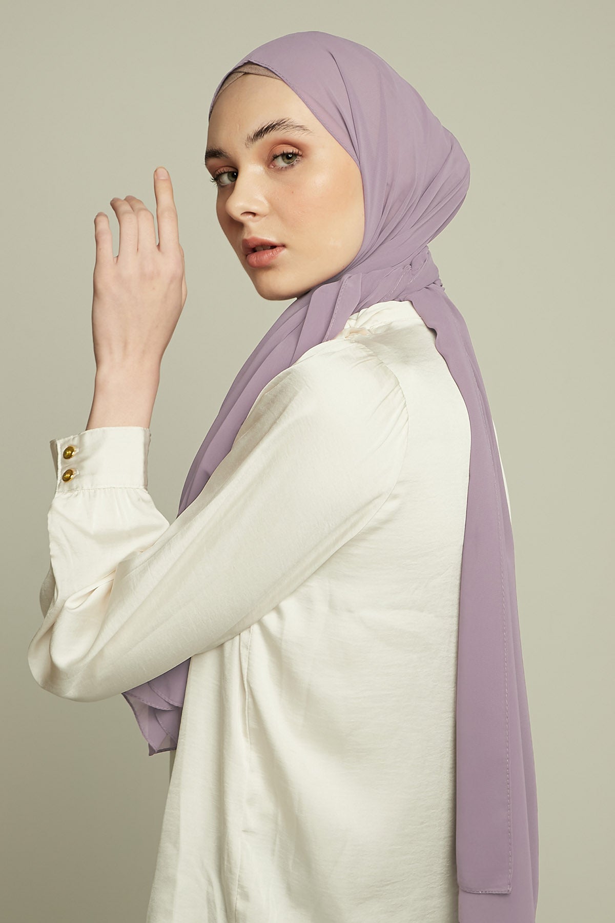 Chiffon Hijab in Venus  Color