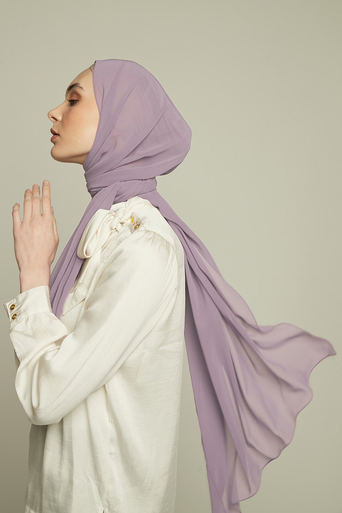 Chiffon Hijab in Venus  Color