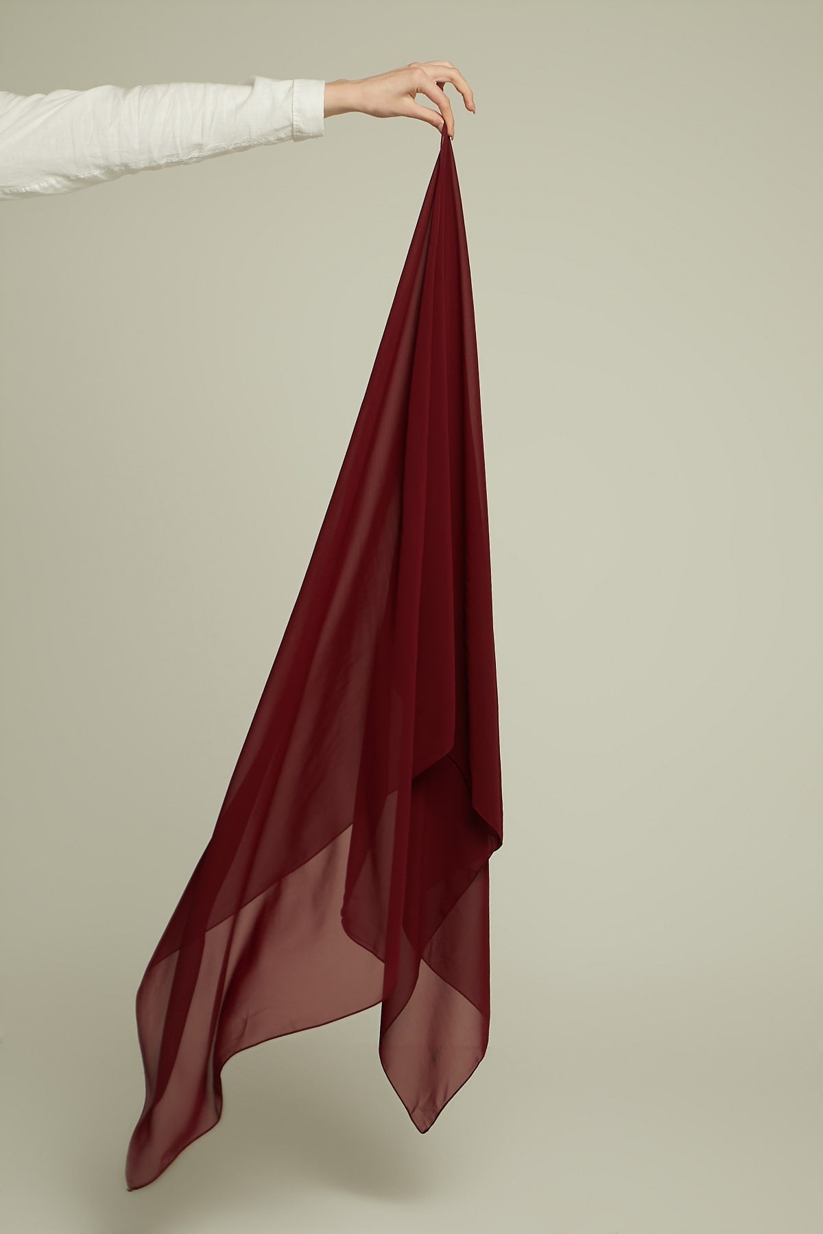 Chiffon Hijab in Maroon   Color