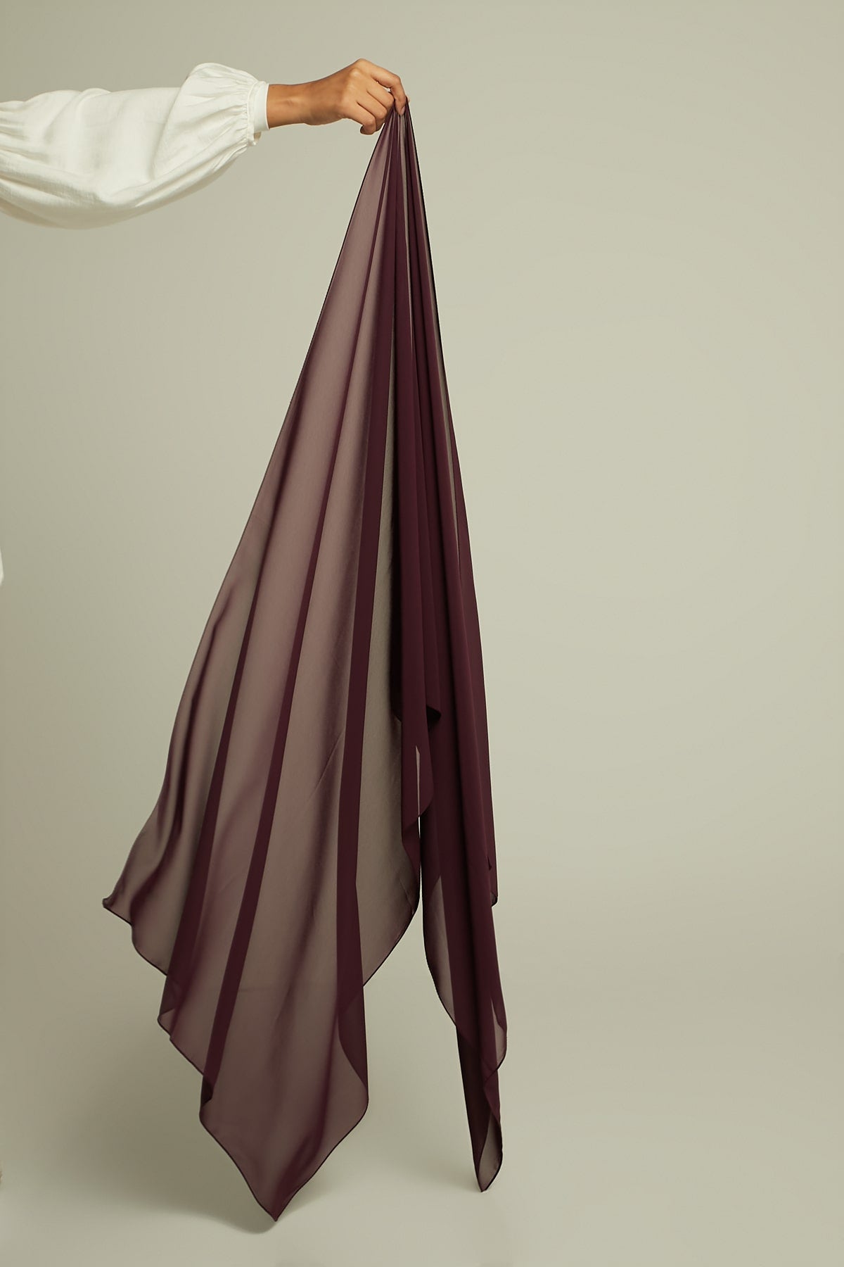 Chiffon Hijab in Wine Berry   Color