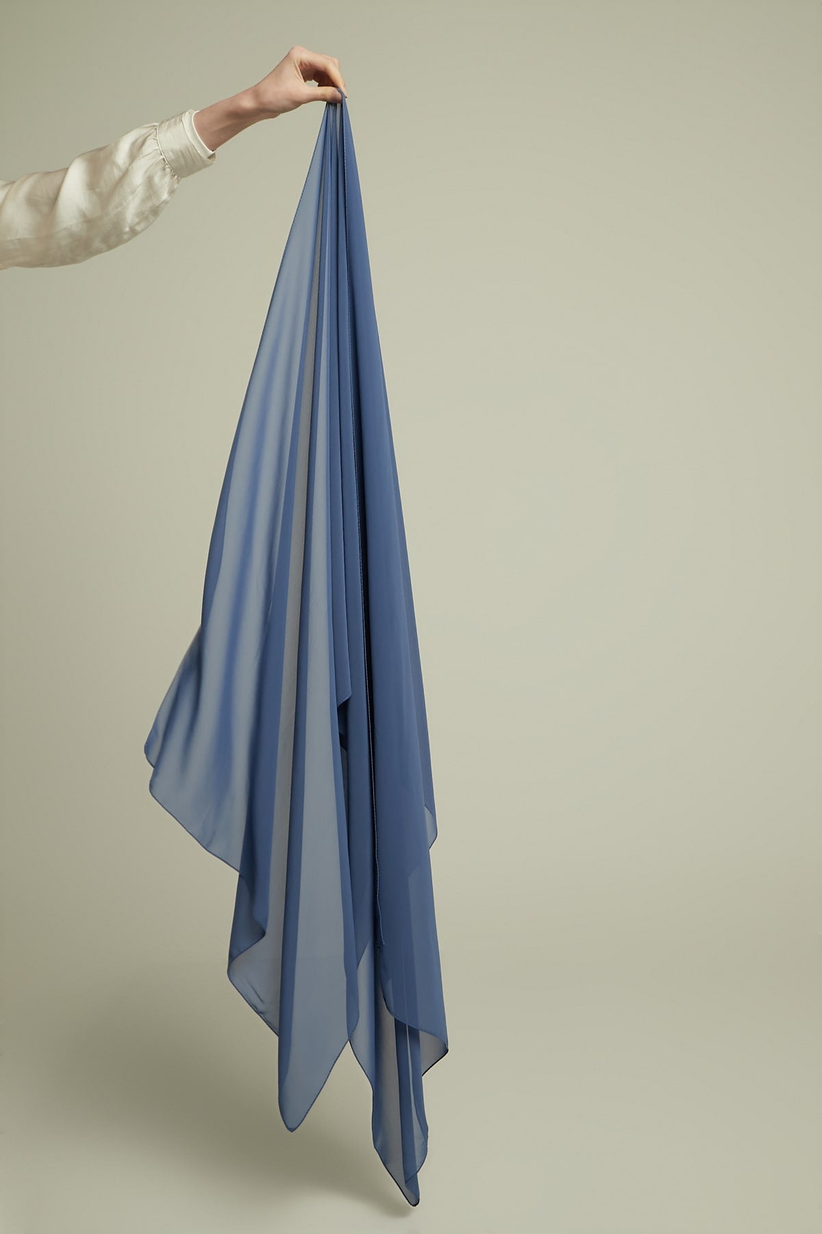 Chiffon Hijab in Dusty Blue   Color