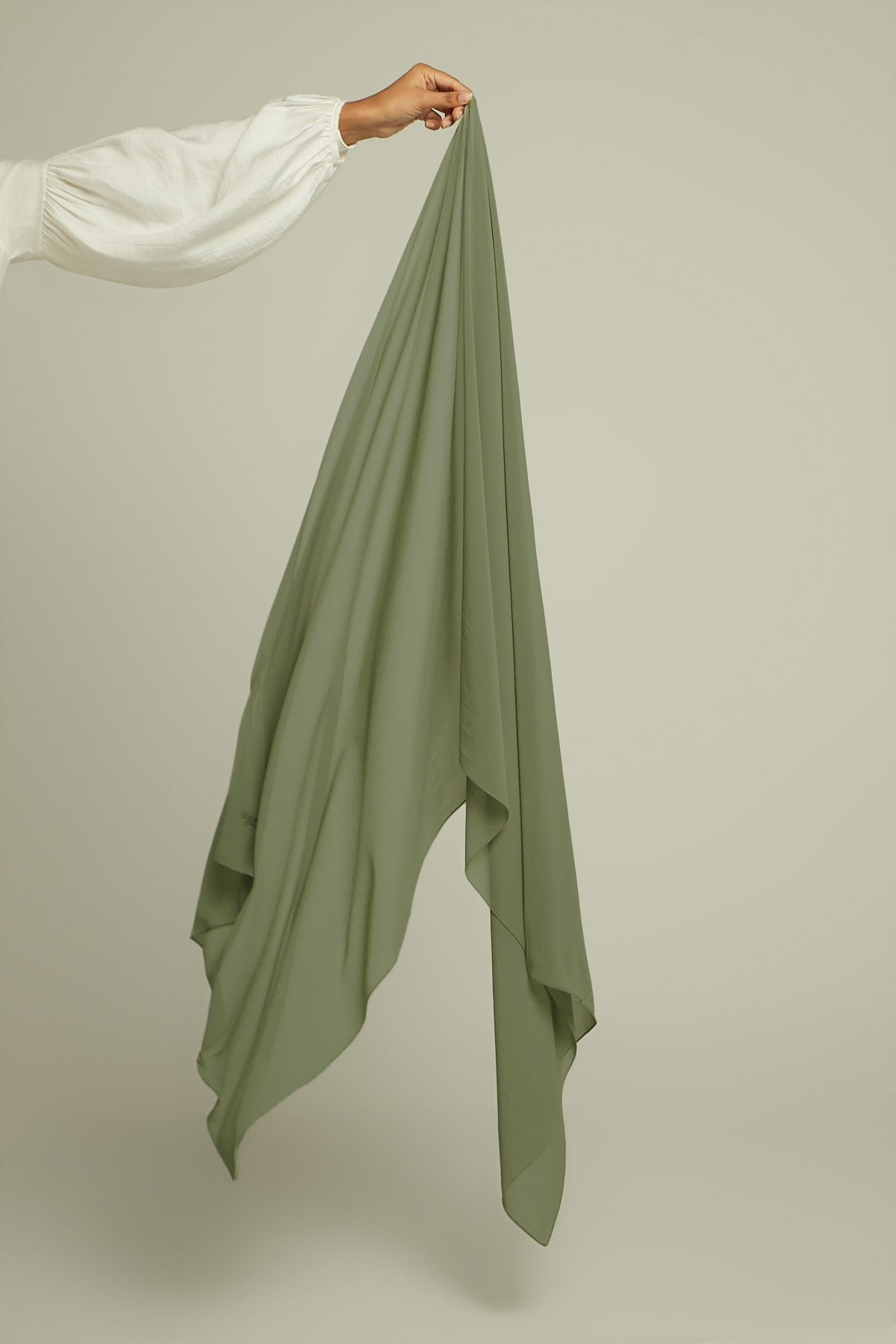 Chiffon Hijab in Olive Haze   Color