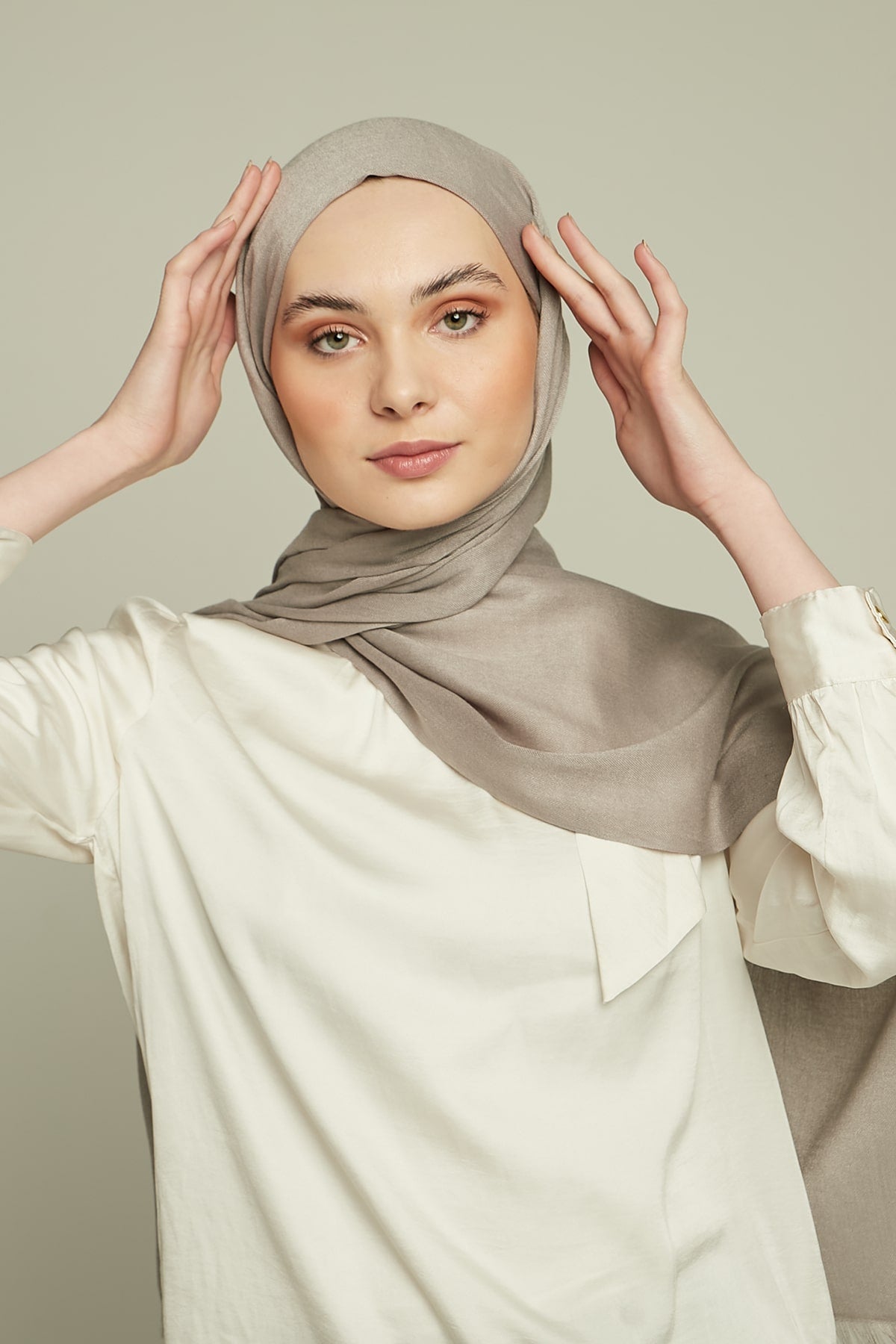 Pashmina Hijab in Ash Grey Color