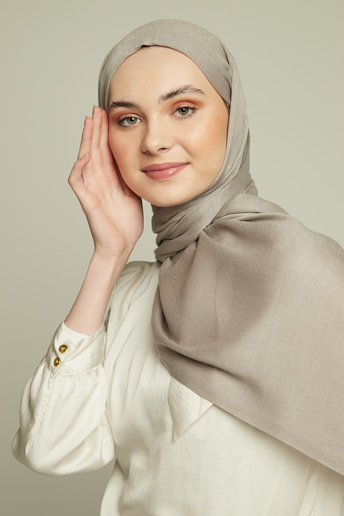 Pashmina Hijab in Ash Grey Color