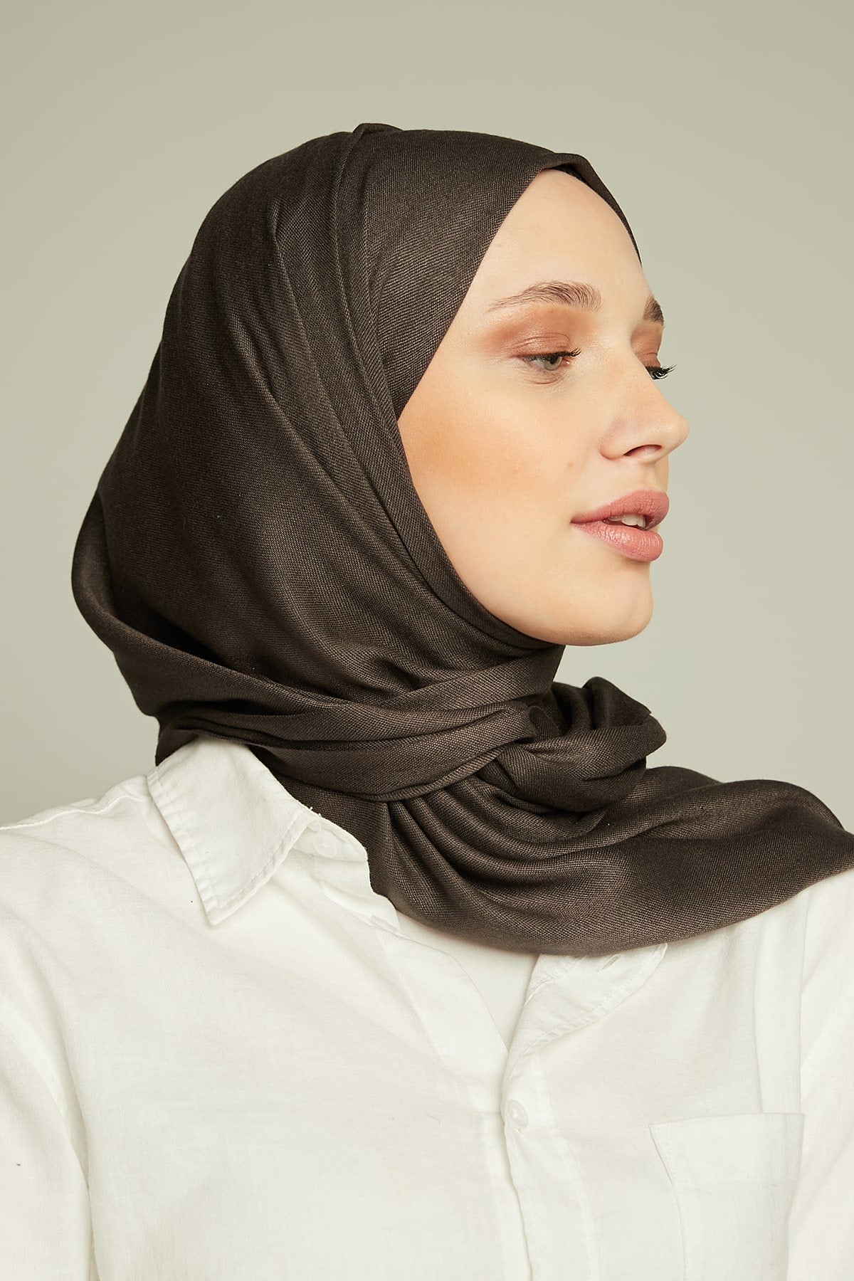 Pashmina Hijab in Smokey Grey Color