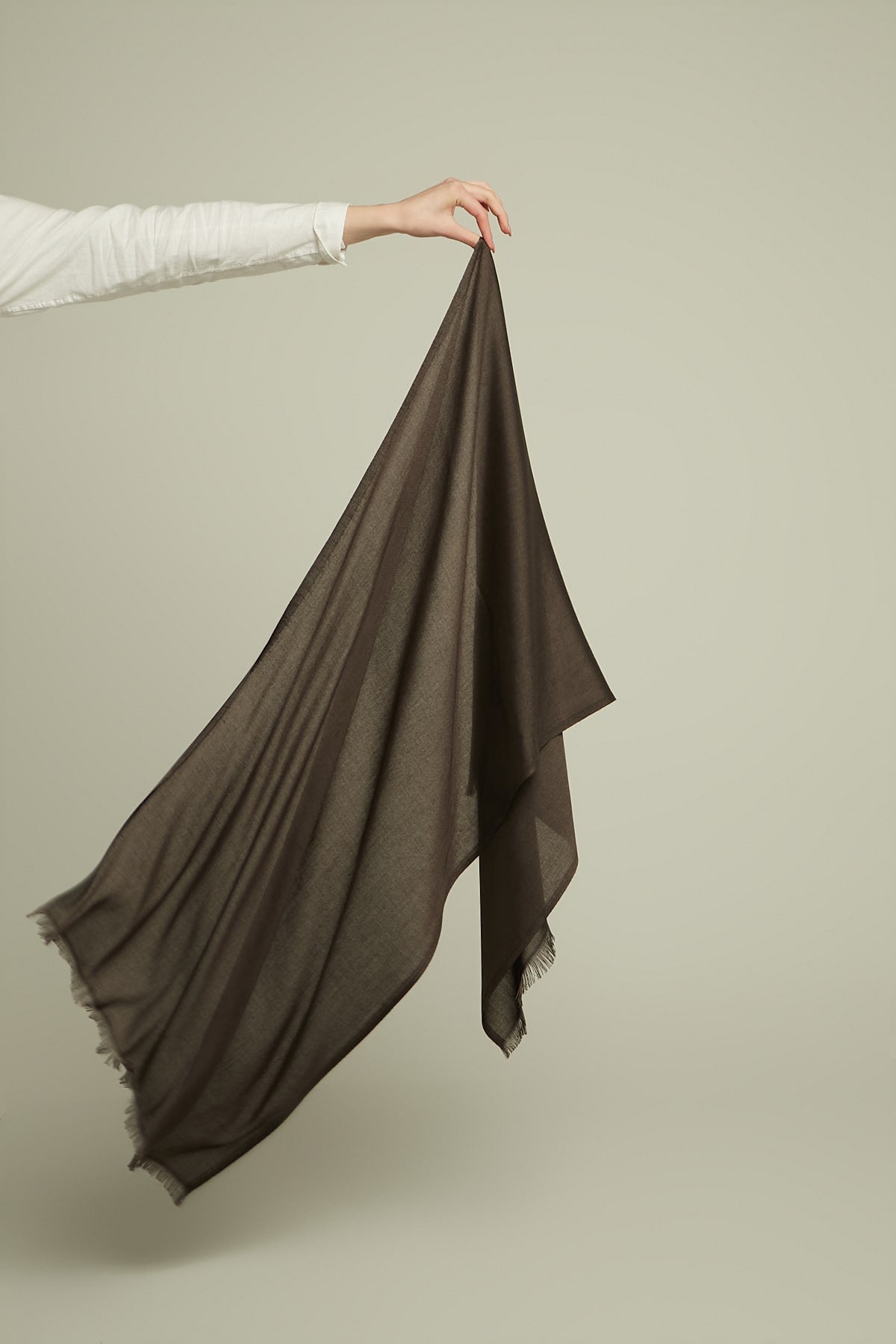 Pashmina Hijab in Smokey Grey Color