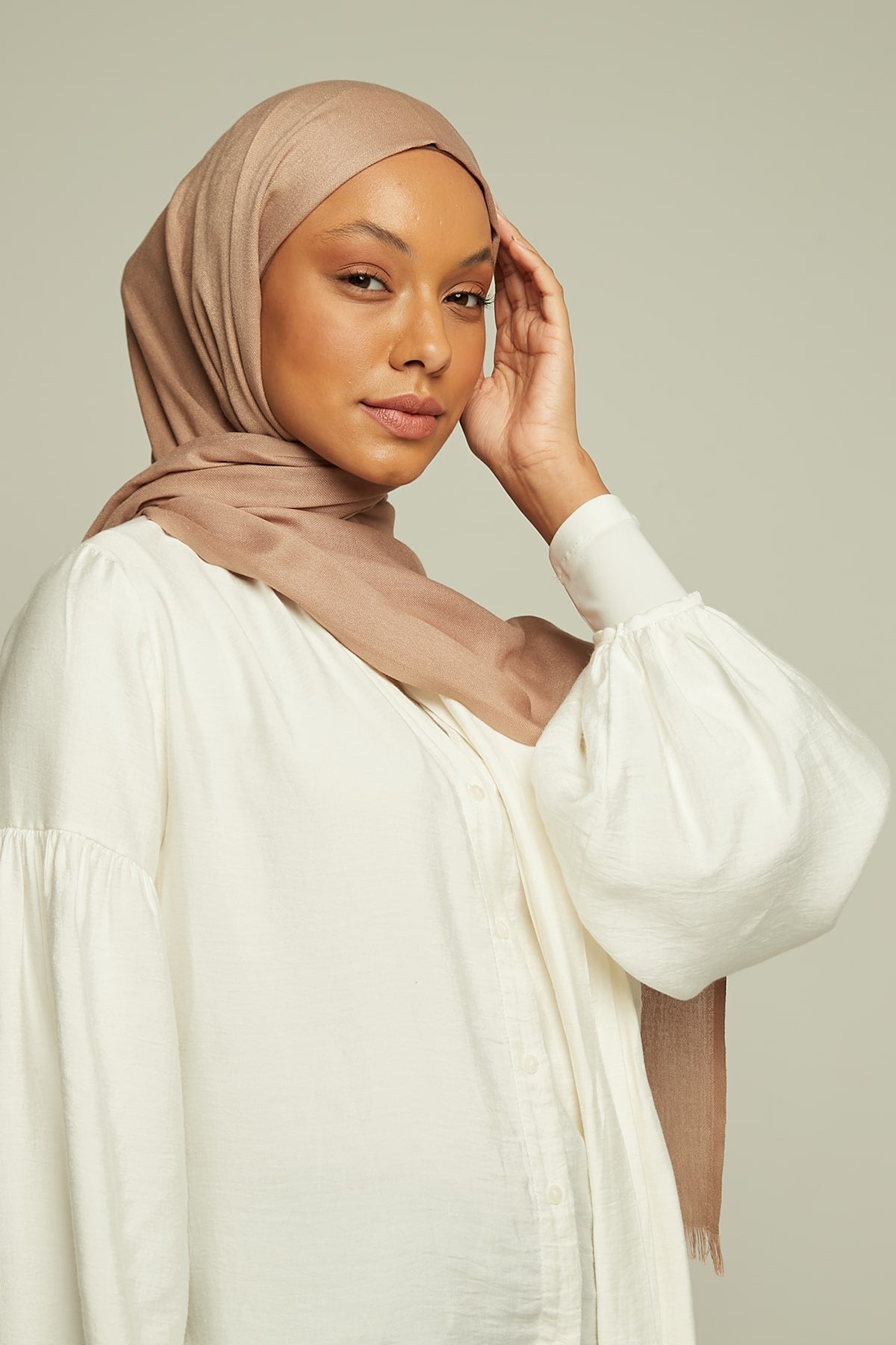 Pashmina Hijab in Tan Color